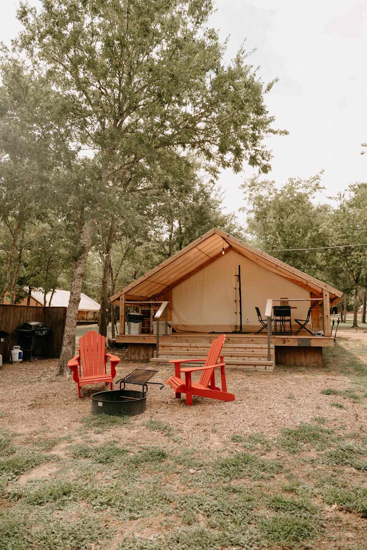 Front of tent (grill area to the left)