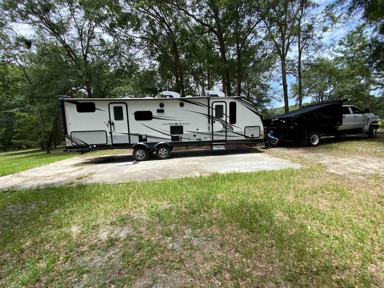 Concrete pad for rv