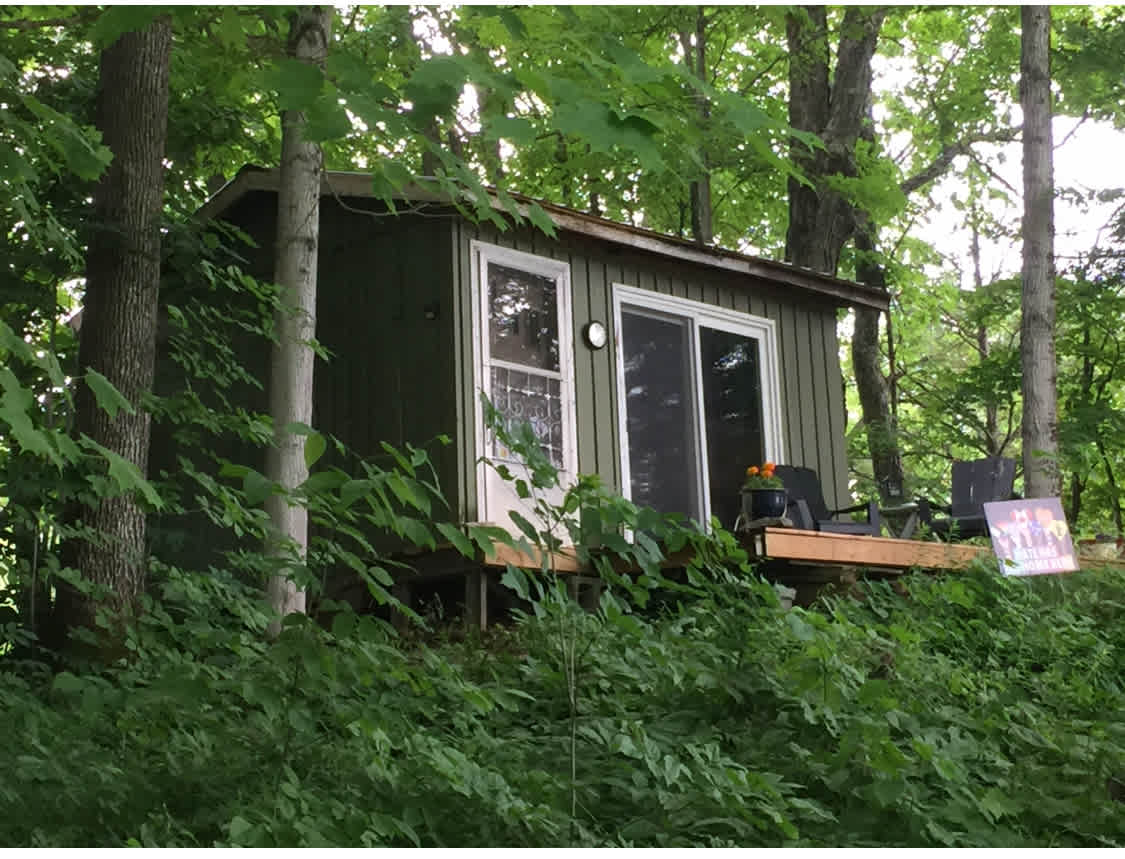 Tucked into the trees