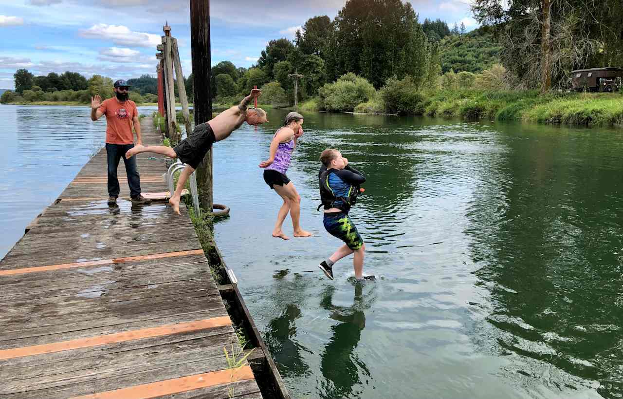 Swimming during the summer months is always fun.  Batwater has a very strong current so be sure and swim when the tide is coming in  or slack.  
