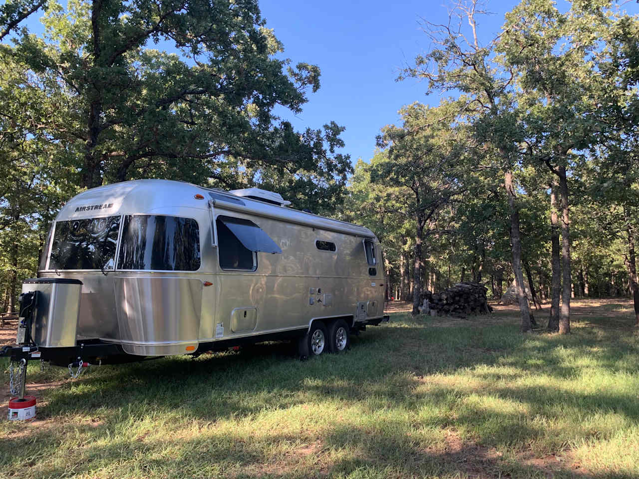 A larger airstream parked at Hope Hill