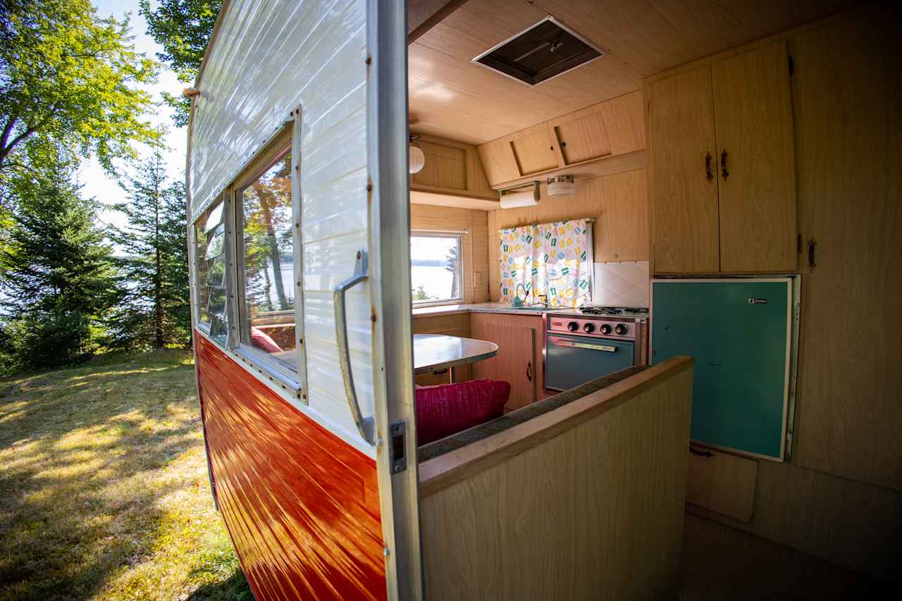 Oceanside Campsite w/ Retro Camper