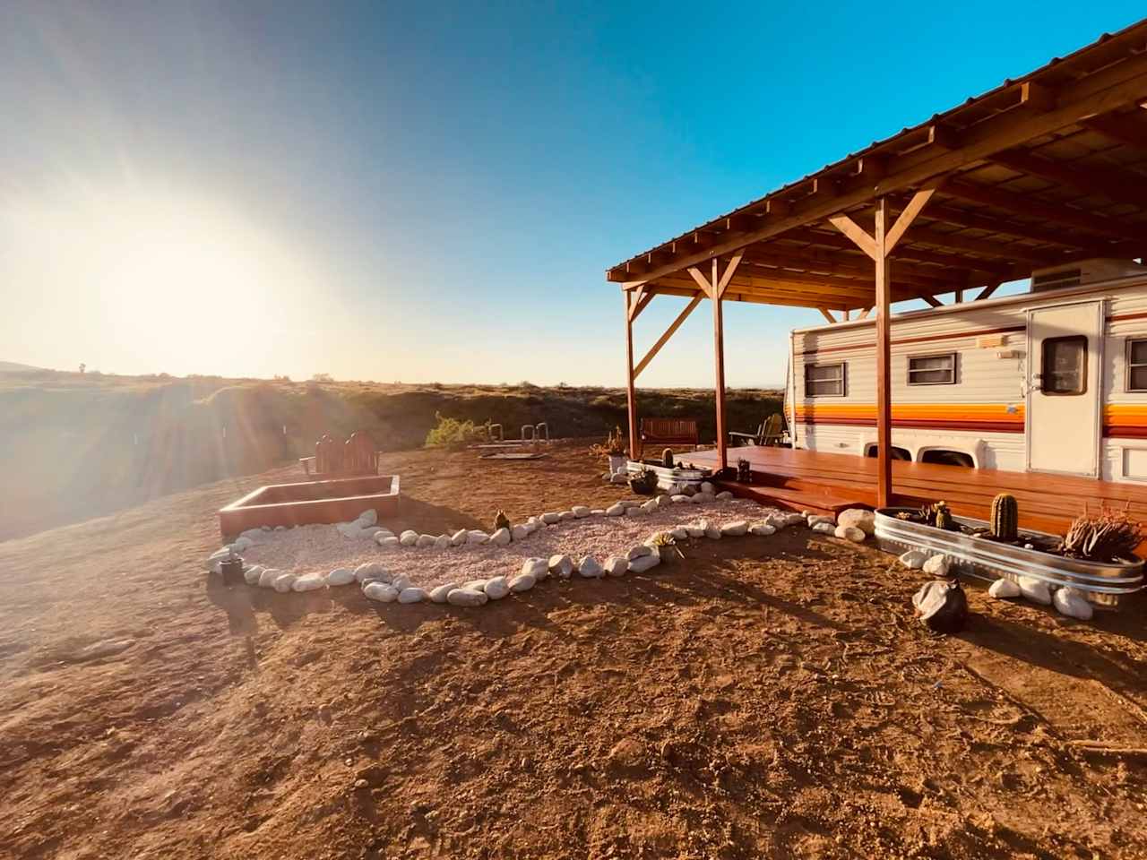 More pics will be added to the gallery once I have the cowboy pool & hammock .  Pics of inside the trailer will be posted soon, under construction . 

