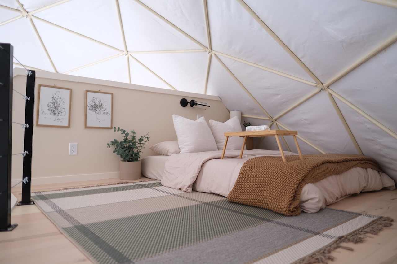 Luxe Glamping Dome HotTub Mvie Thtr