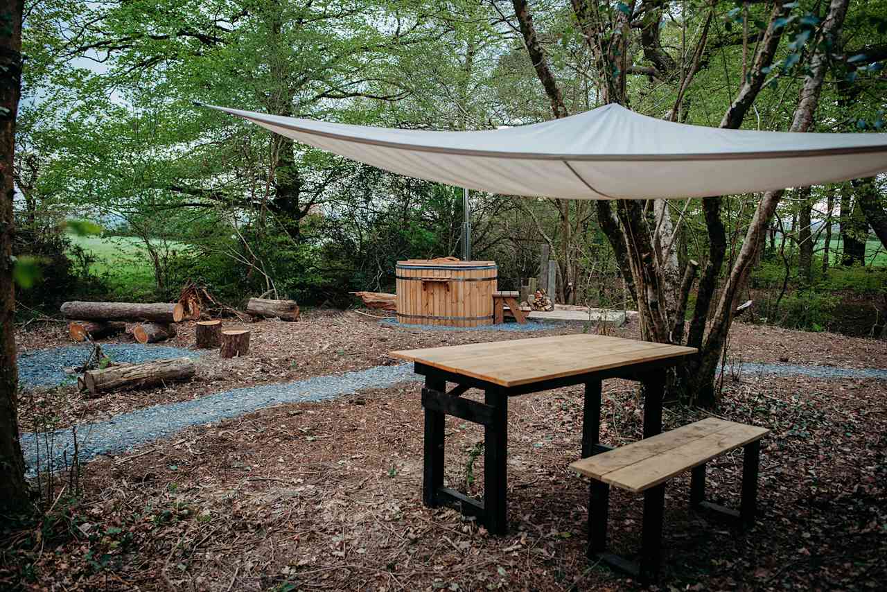 Private woodland in a shepherds hut