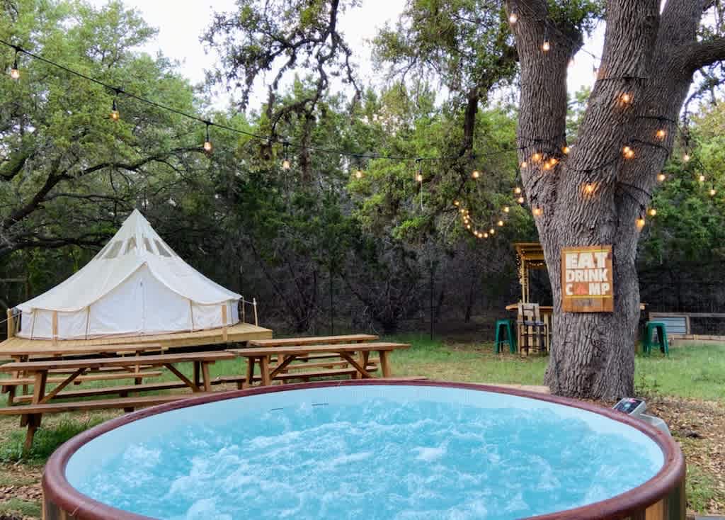 Enjoy a dip in our hot tub or sit by under the stars! 