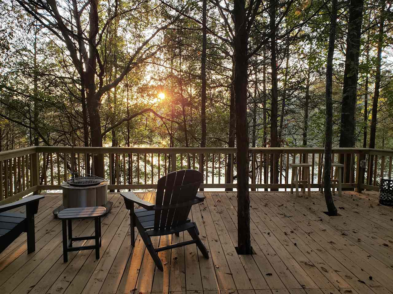 Deck at sunrise