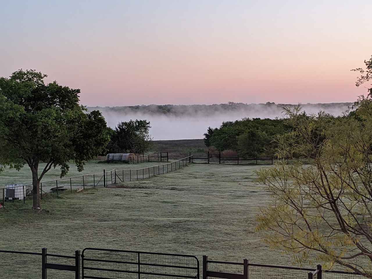 Pretty morning fog on the lake
