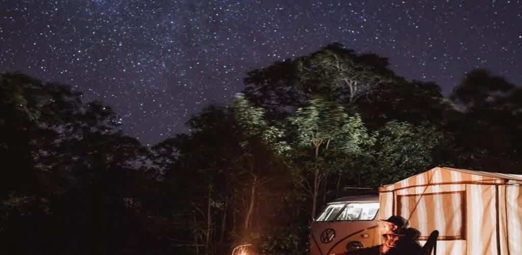 Stargazing under the firelight from Rileys Corner
