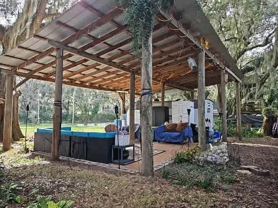Relax beneath the pavilion for a unique and tranquil day.