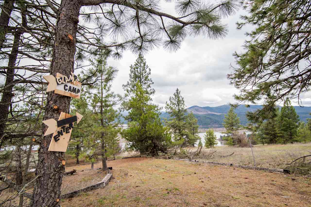 The entrance to the Glamp Camp, from Holiday Road (the main road). 

Photo provided by @kaitmckayphotography