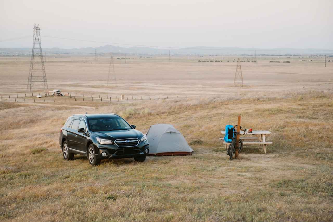 View of Site 5 from Site 4. The photo was zoomed in a bit. Tent sites are far enough from each other to enjoy some privacy.  