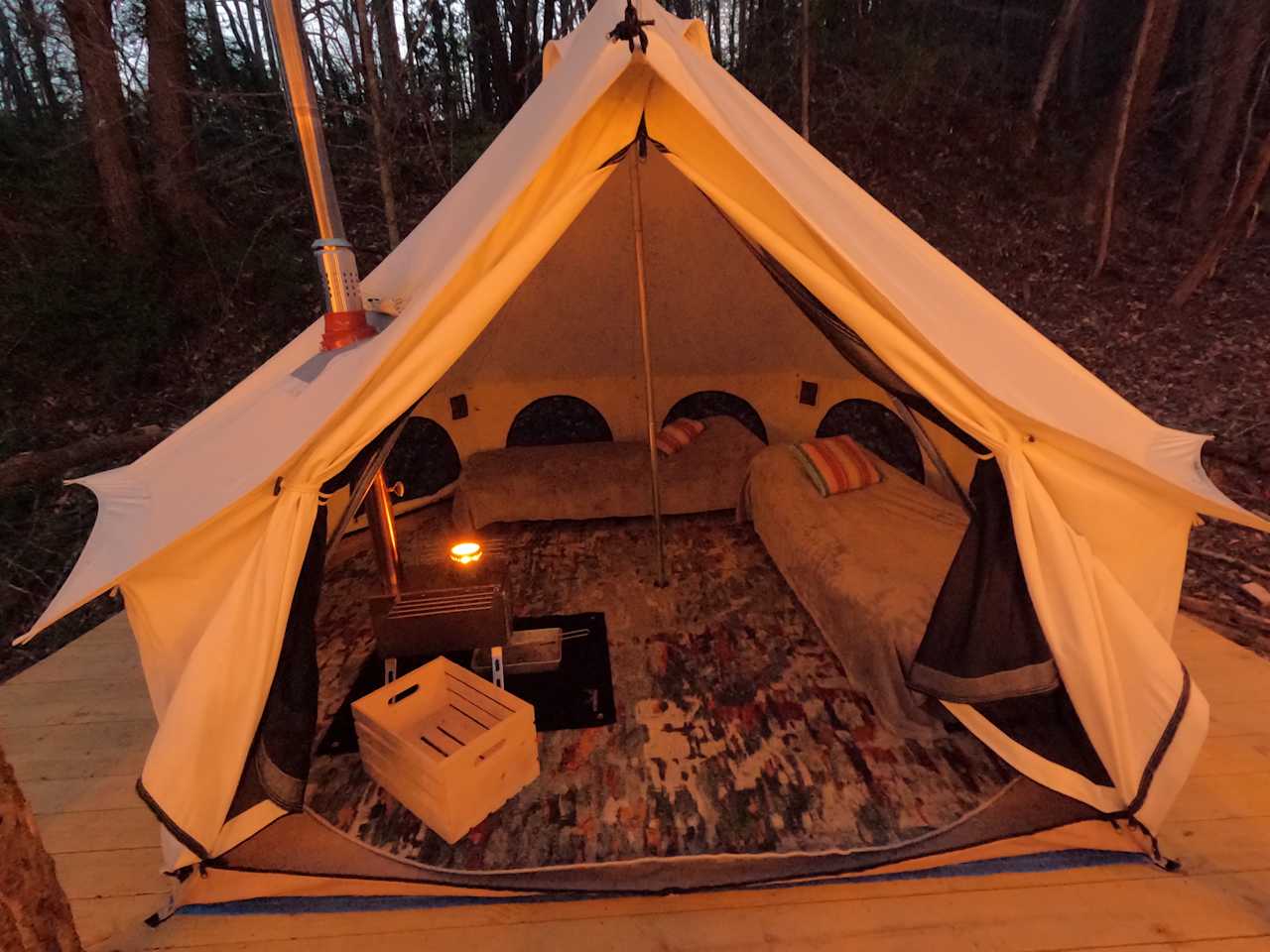 Private Yurt with Woodstove & Creek