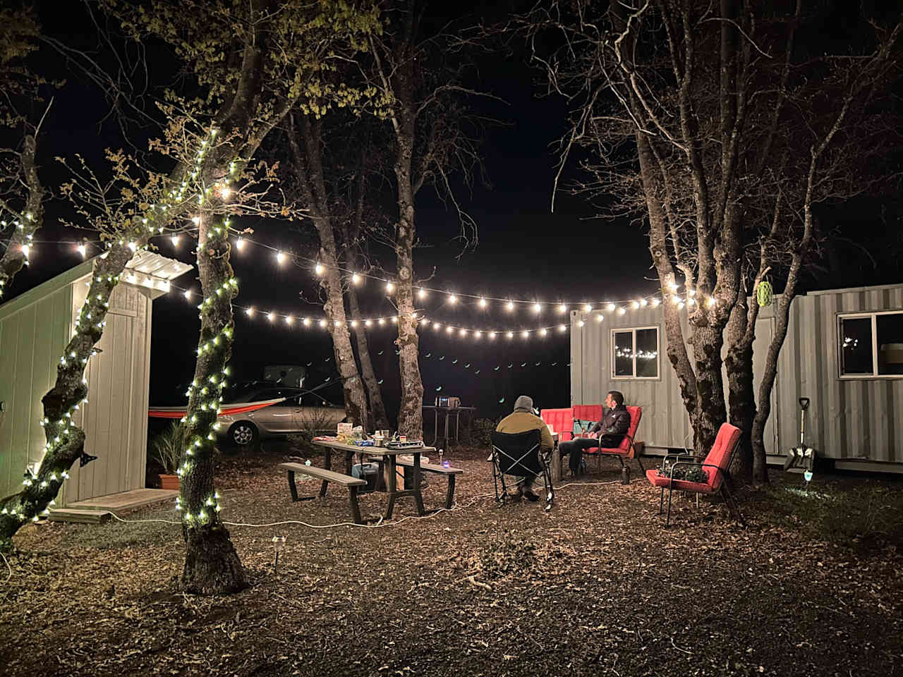 Relaxing private campsite with bunk house, outhouse, and up to ten tents allowed. 