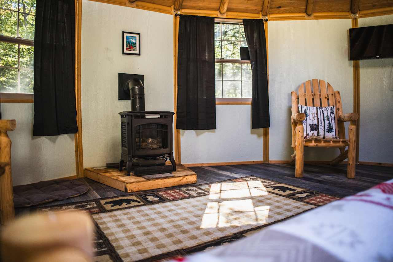 Off Grid Black  Yurt