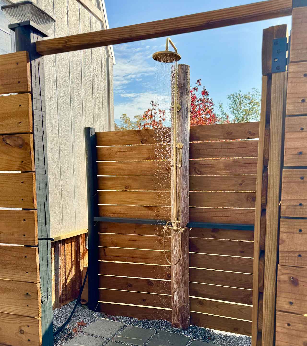 Outdoor shower (turned off in winter)