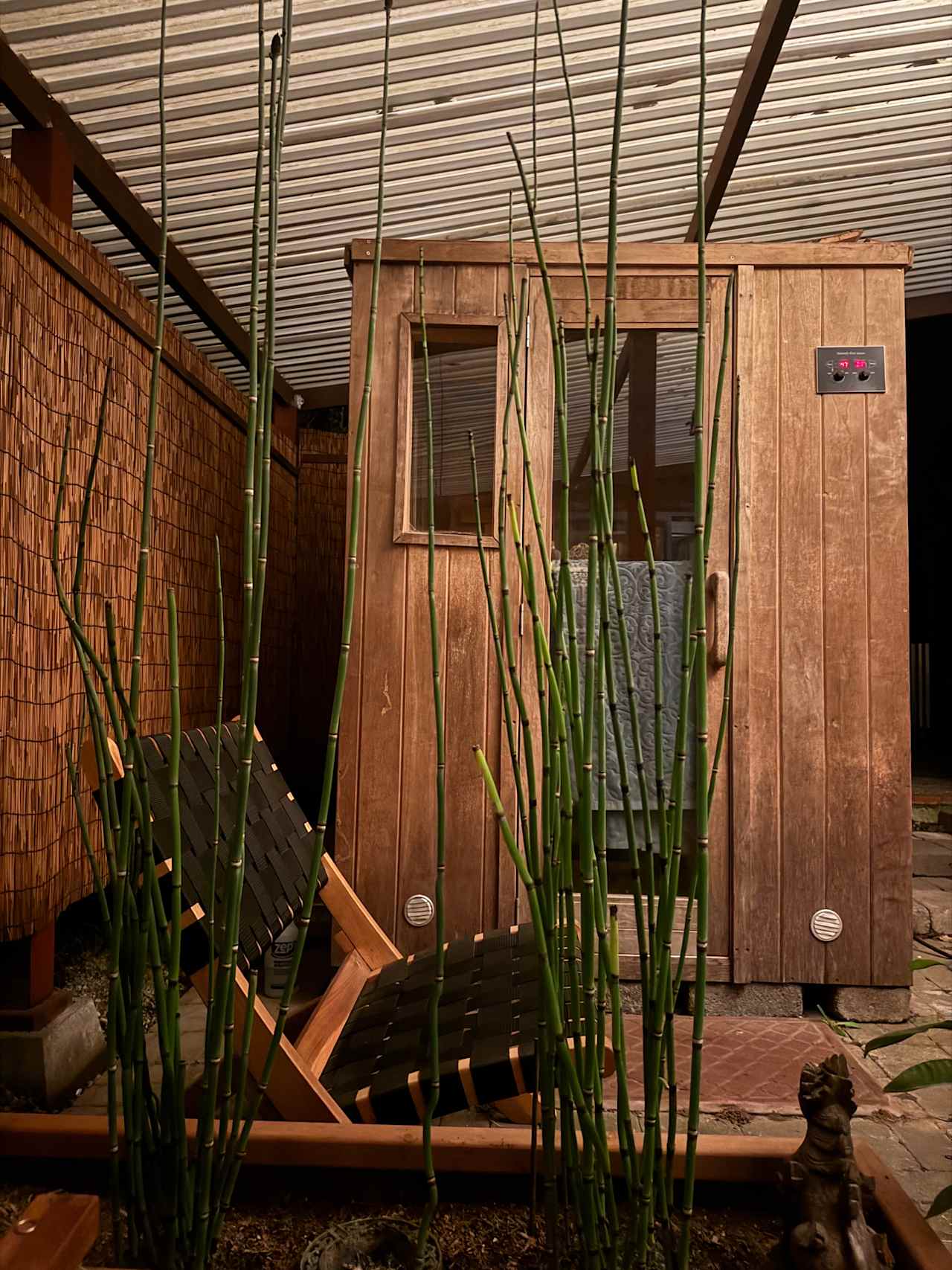 Infrared sauna. Guests can reserve a 1-hour slot. 