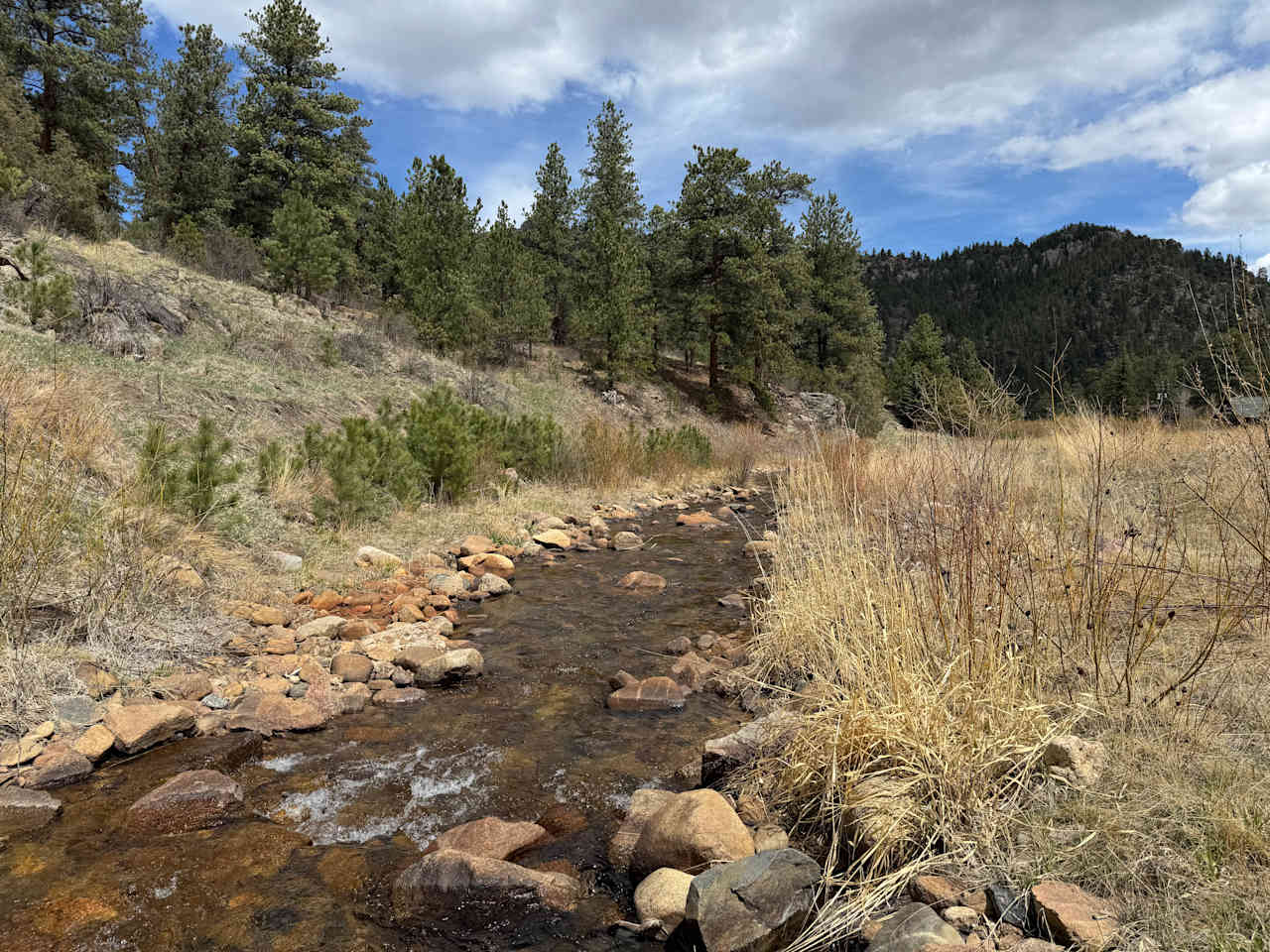 River campsite near Estes Park