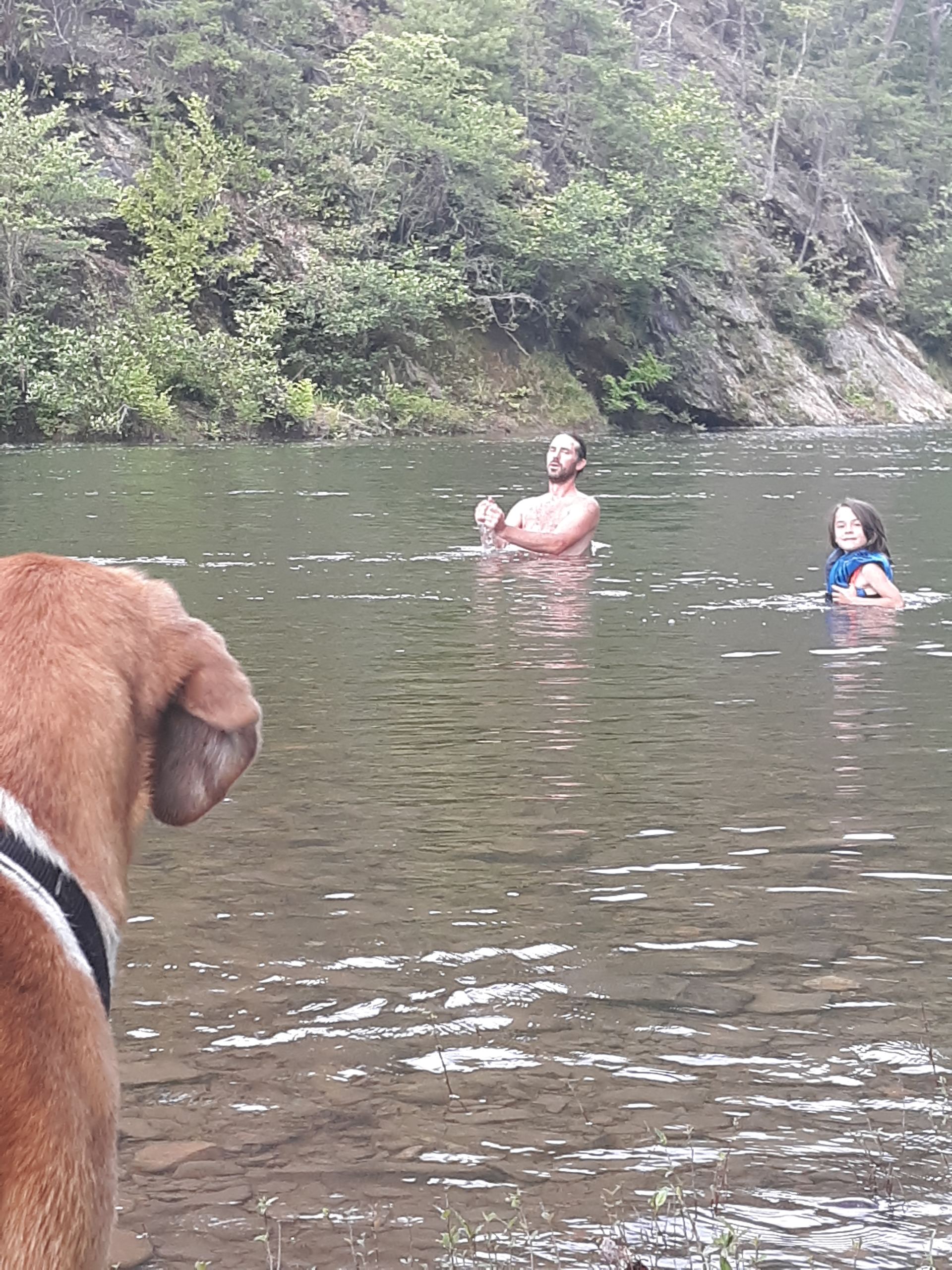Cooling off in the river
