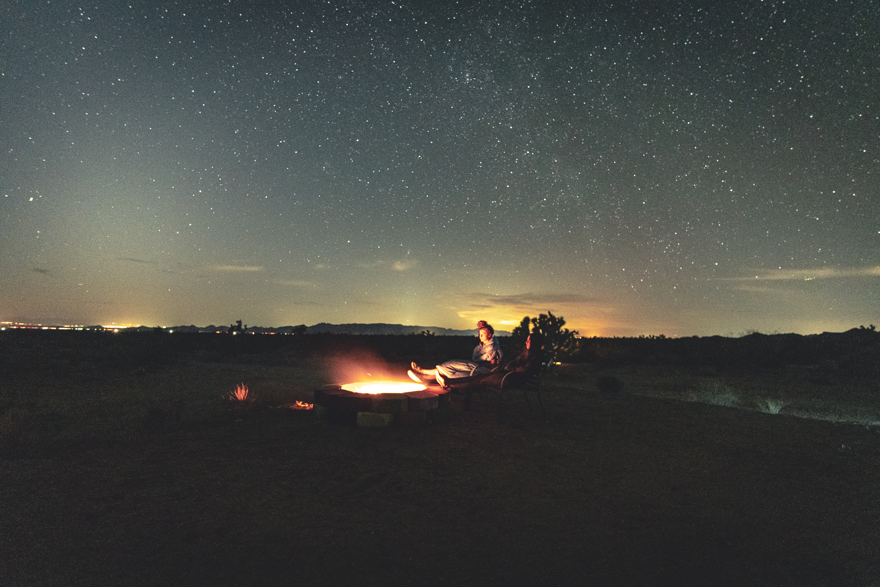 enjoying the fire