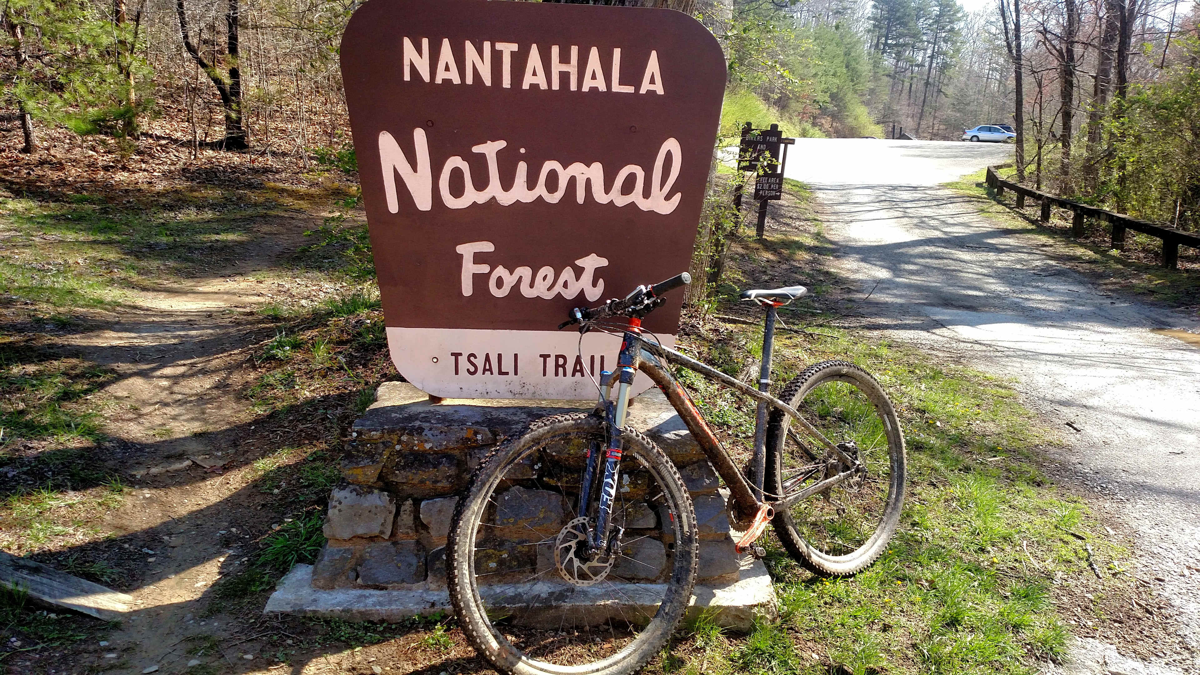 Tsali trailhead about 1/10th mile from campground.