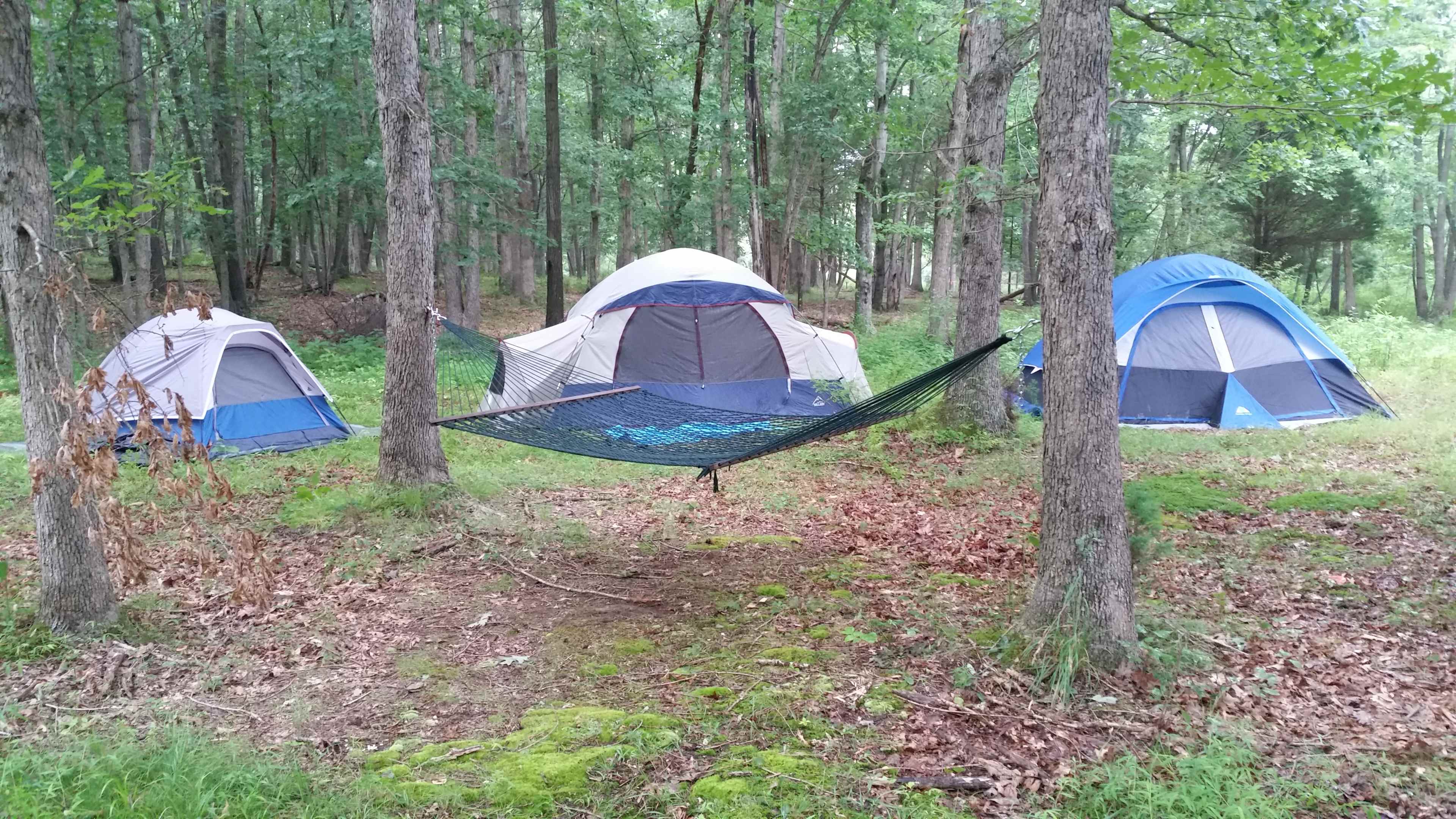 Nothing like a tent and a hammock!