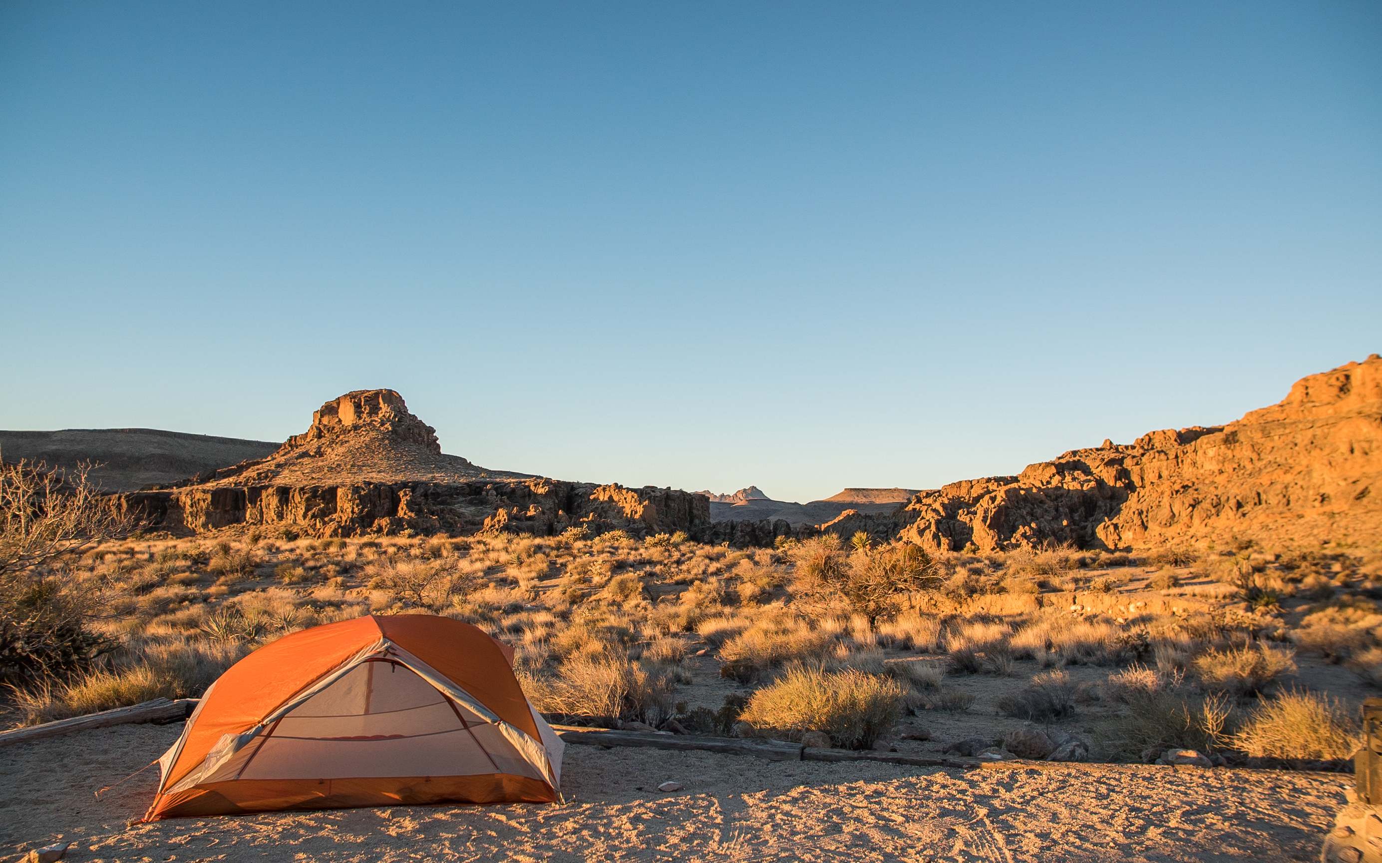 December camping at Hole-in-the-Wall campground