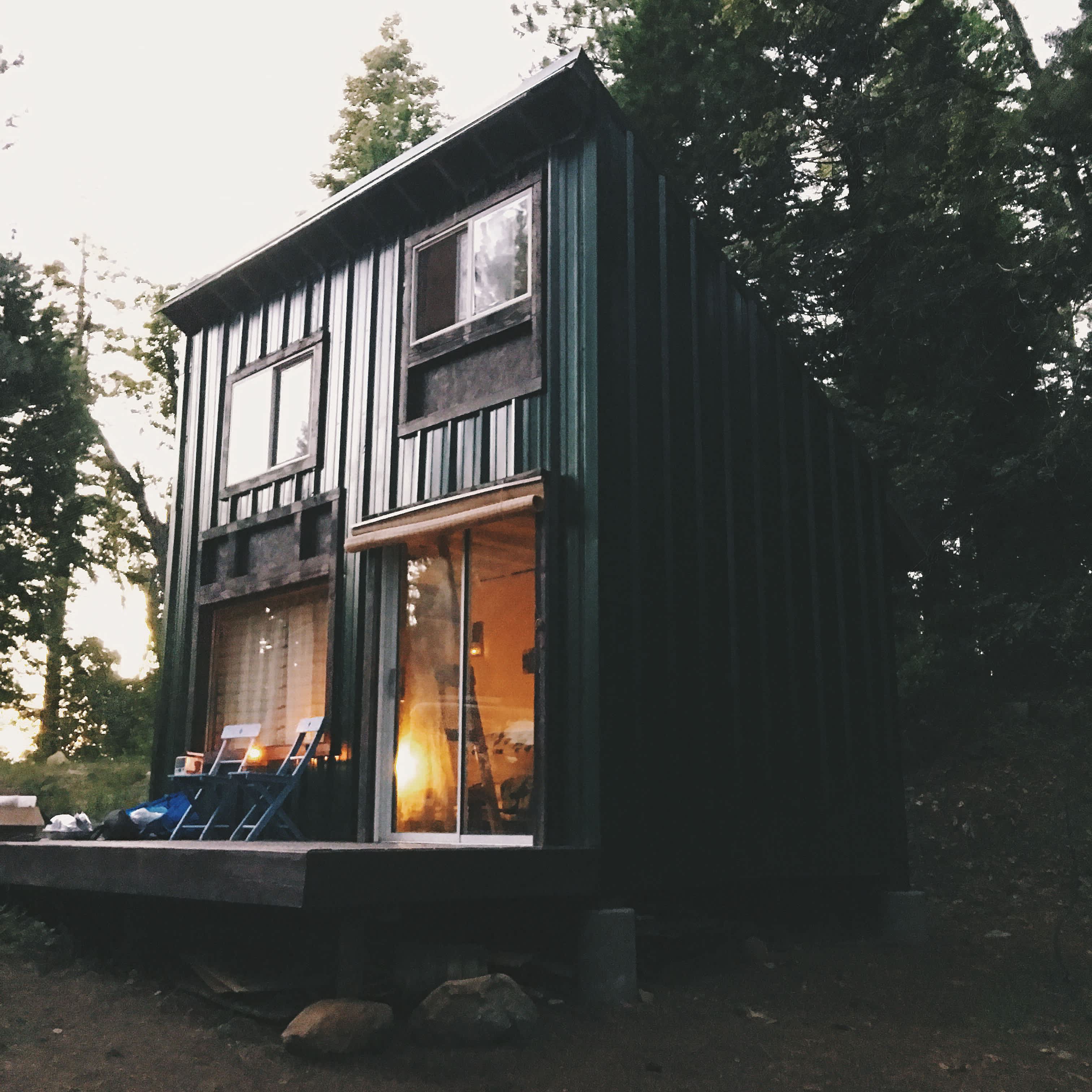 Cabin at dusk