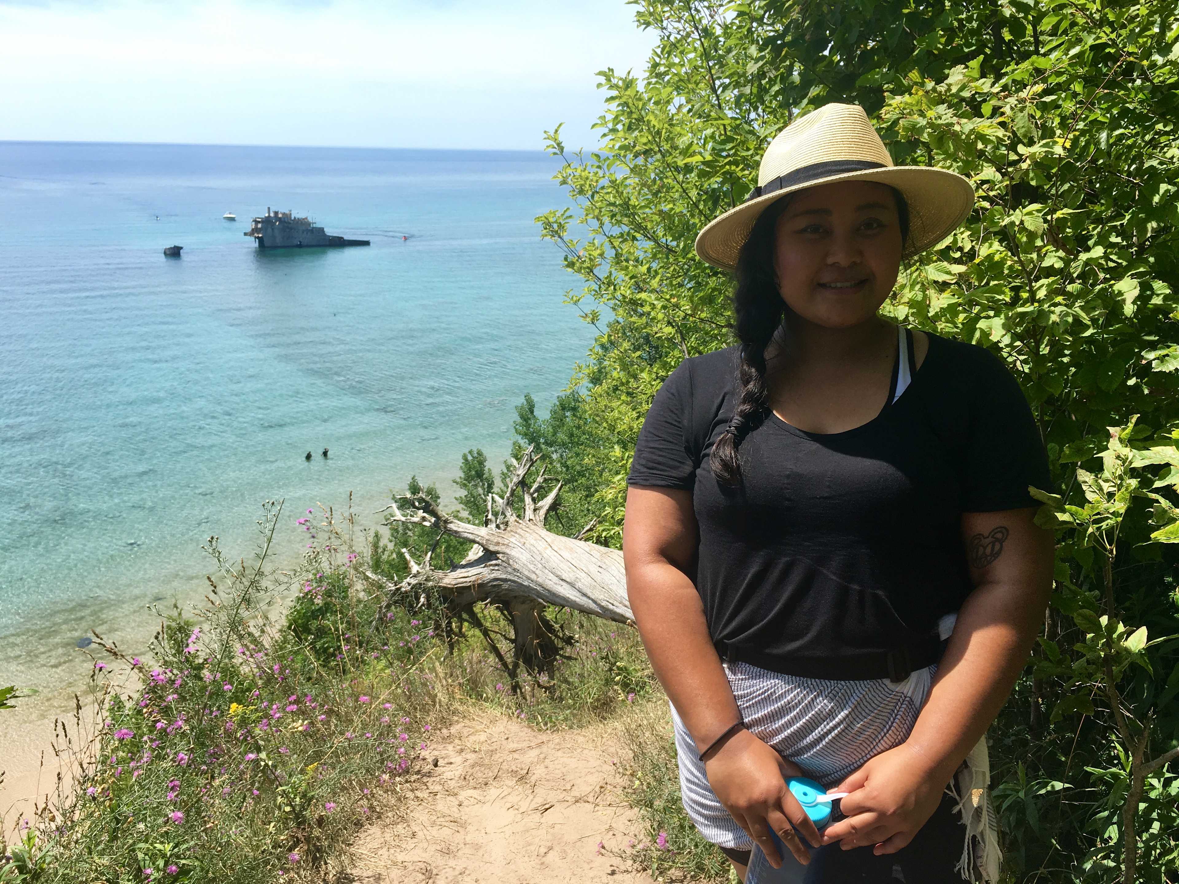 Hiked to get a great view of the shipwreck! 