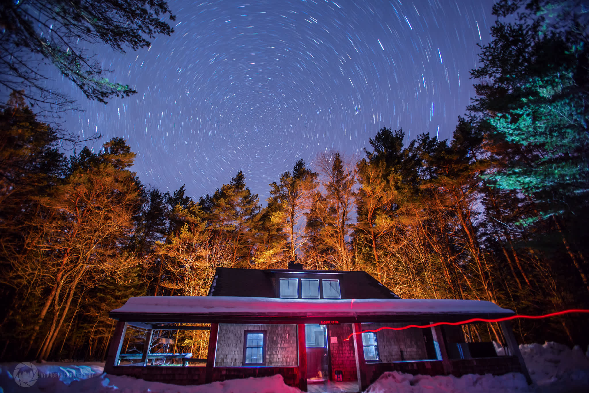 Radeke Cabin under the stars, January 21st, 2017.