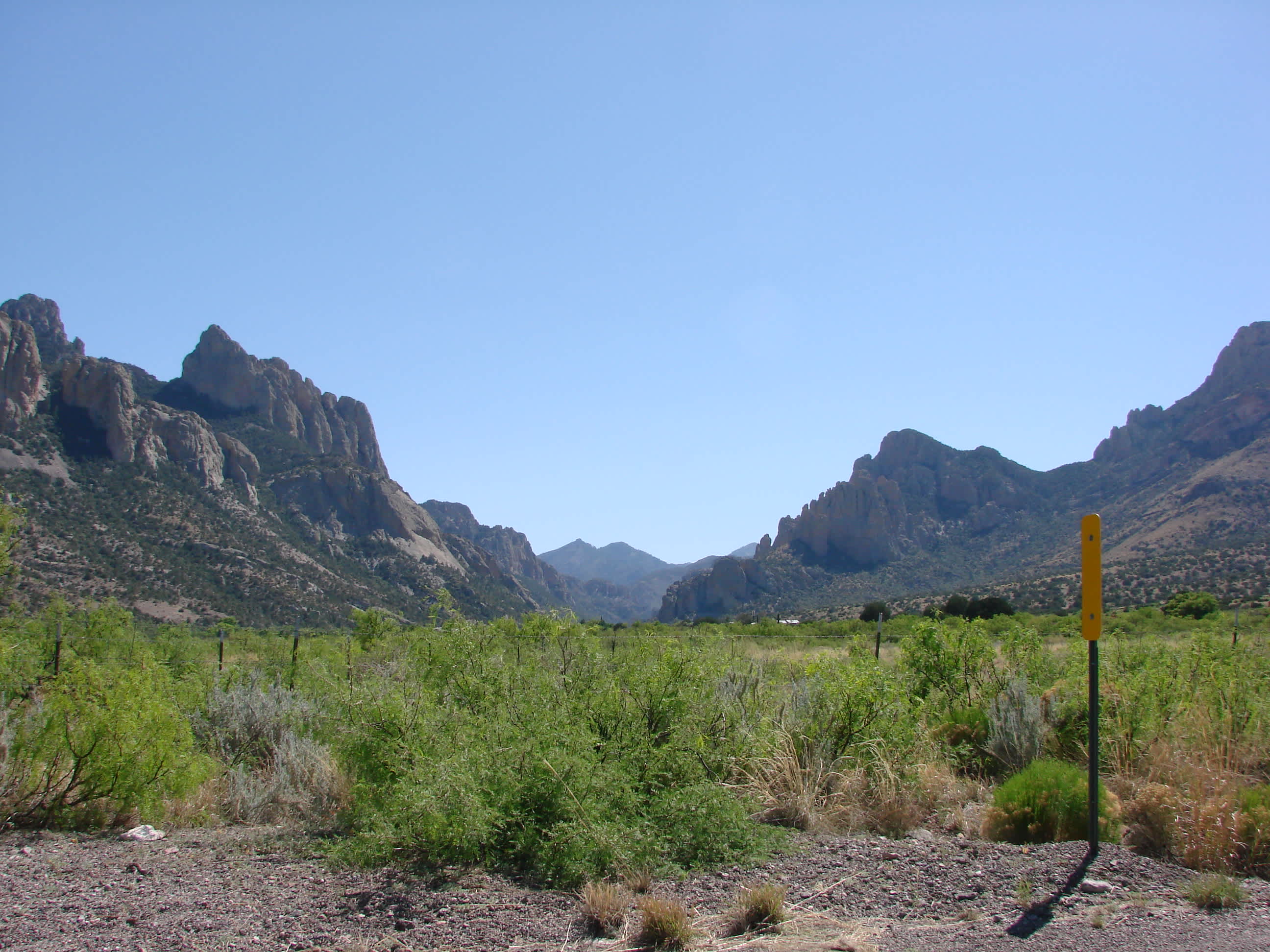 On the road from Portal, a half mile from the campground.