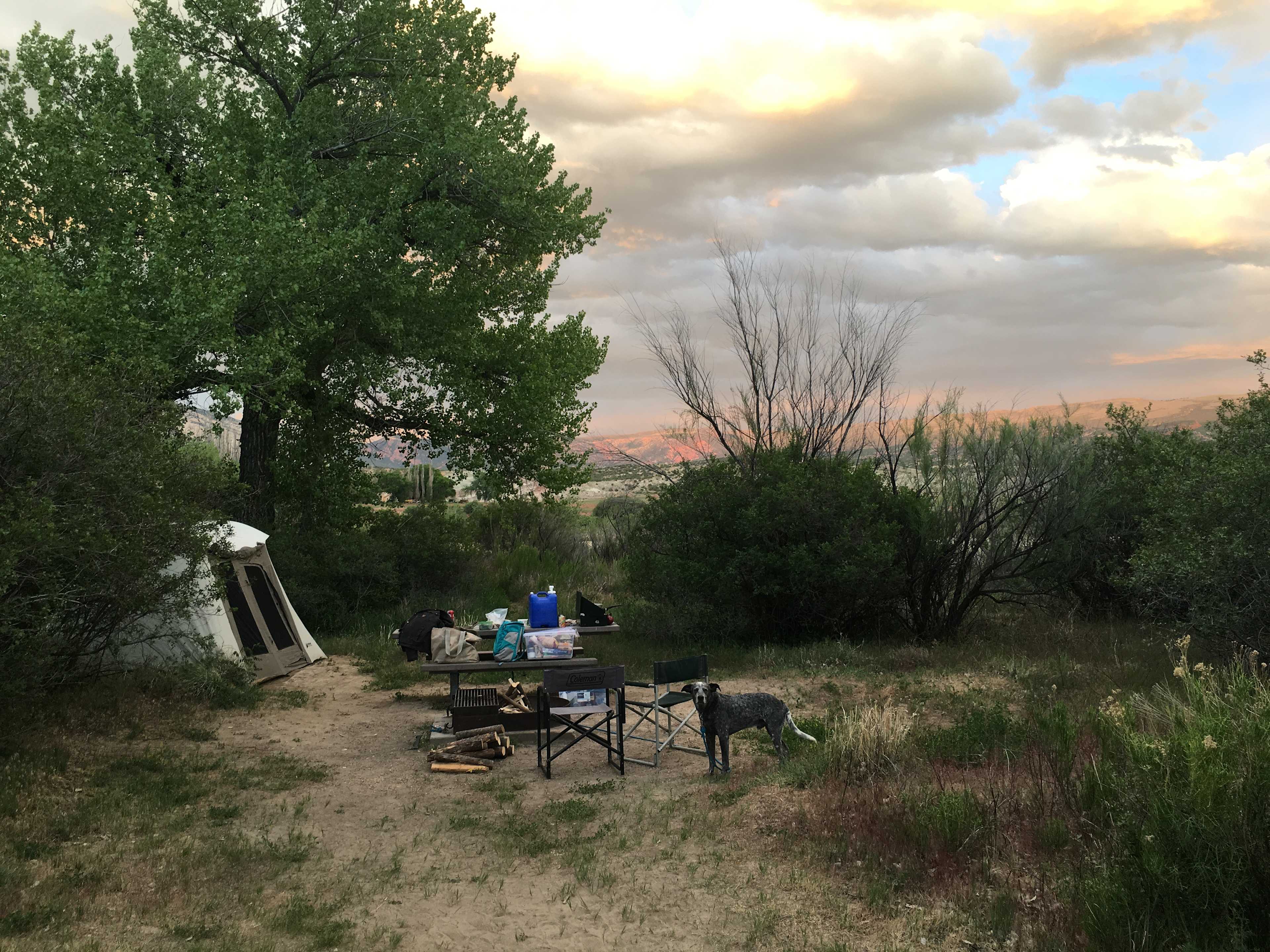 Camping right on the river