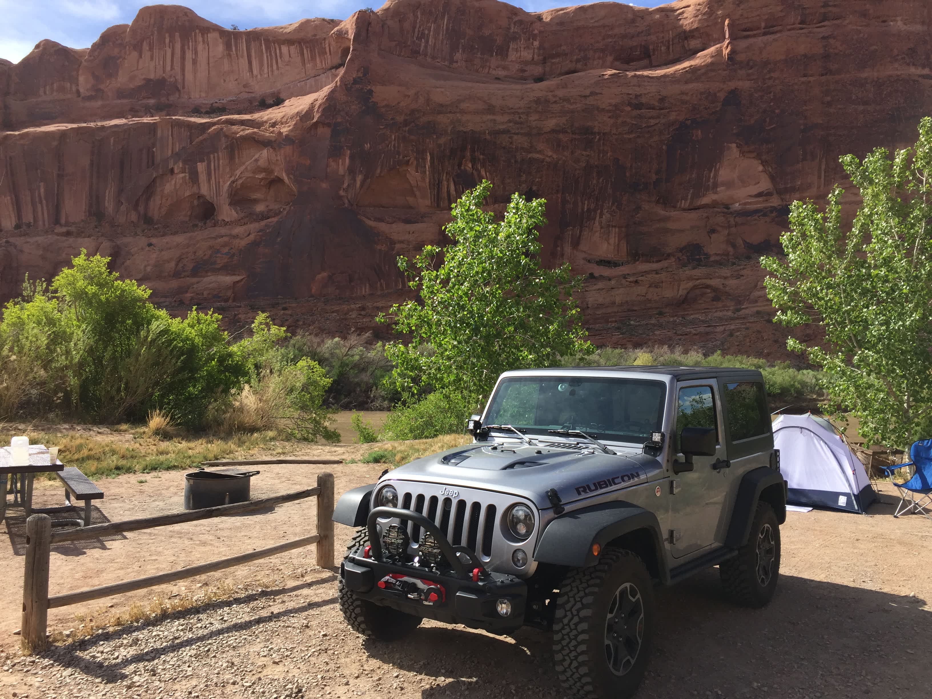 Beautiful camp sites next to the Colorado River.