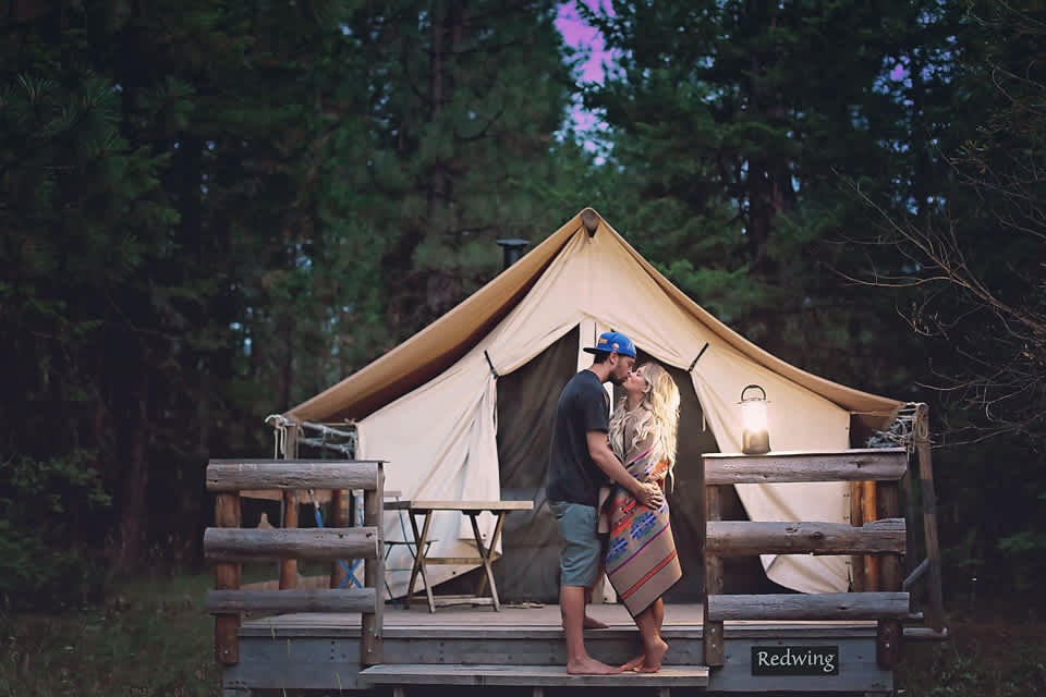 Redwing wall tent was so cozy and romantic.
