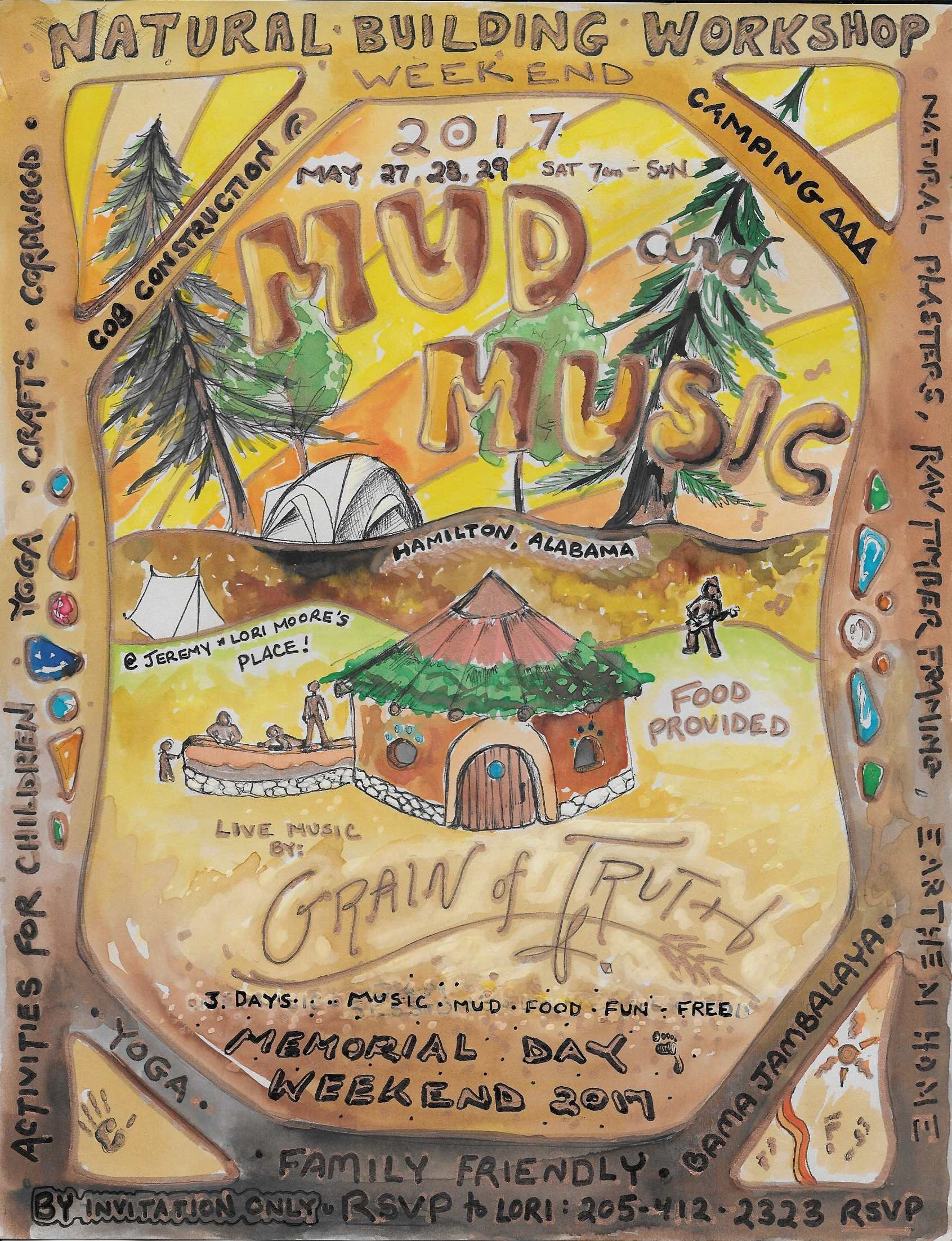 This was the flier for a workshop weekend we hosted this past Spring.