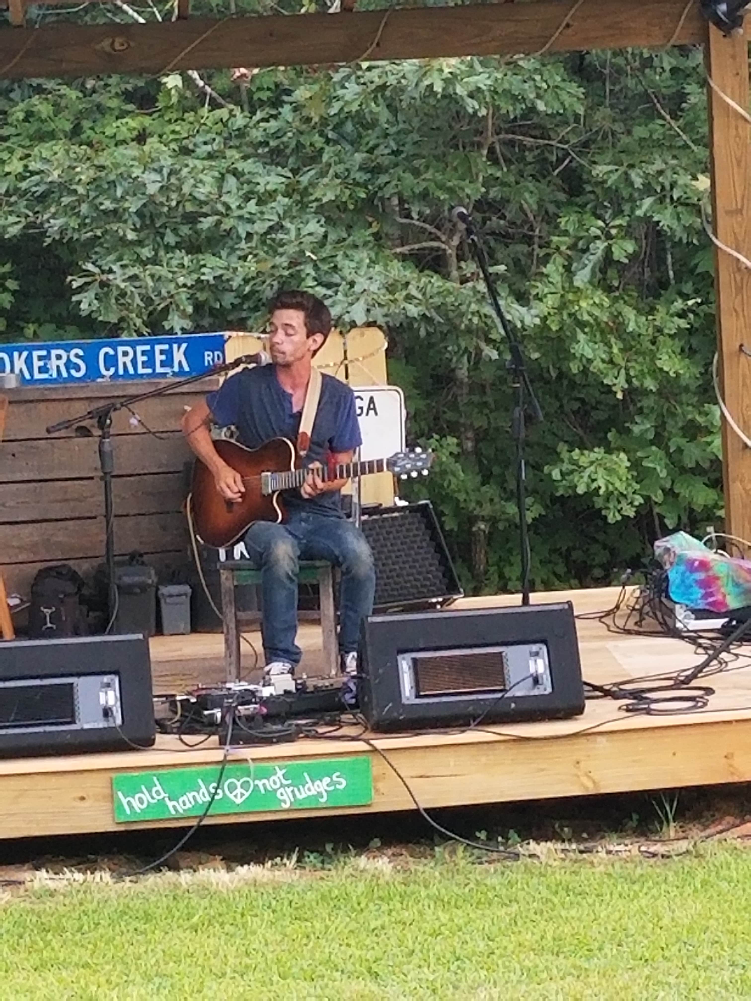 Seph Custer, one of many amazing artists that has blessed our stage in the past year. This is at our annual, Friend Fest.