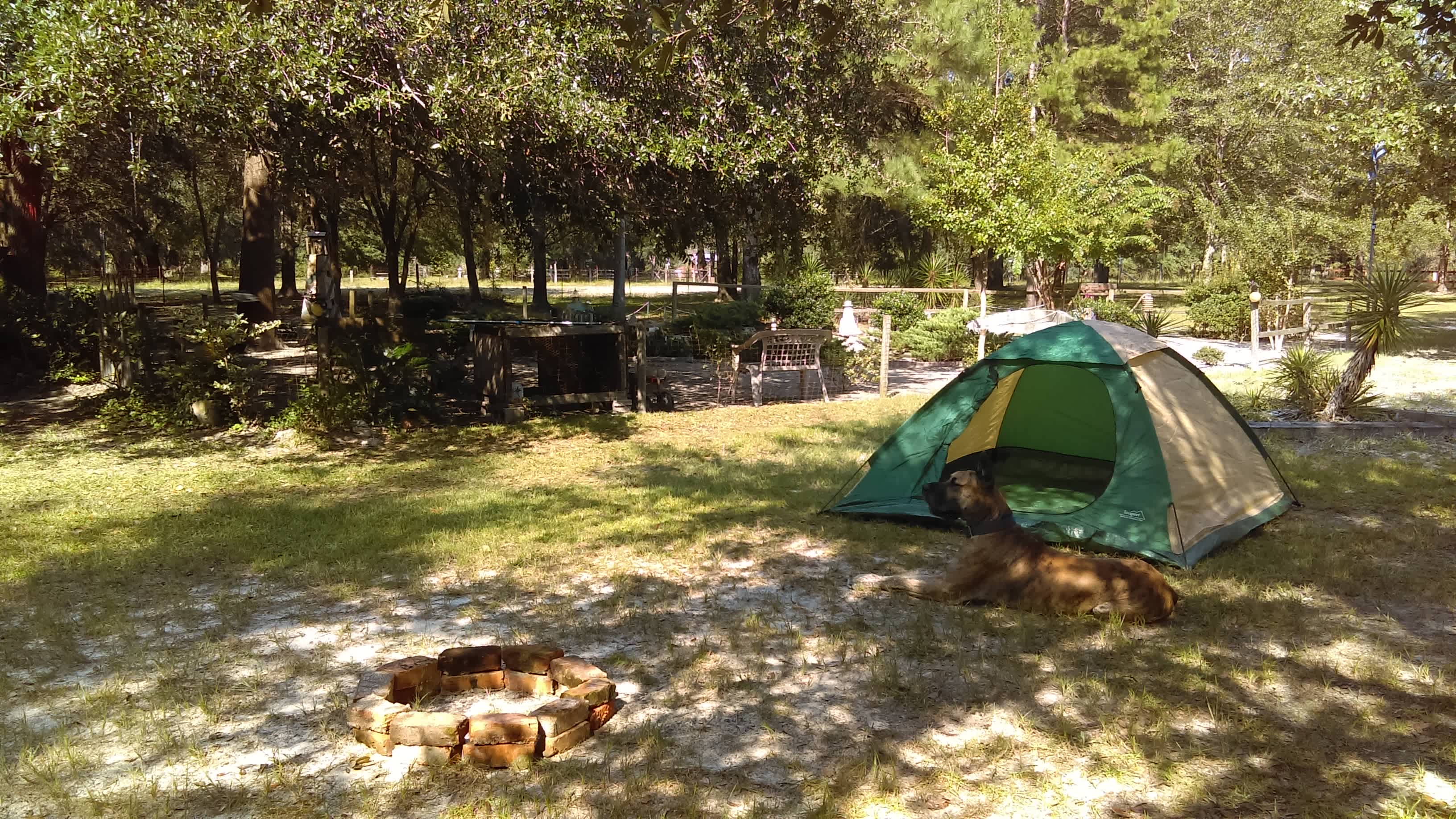 Front property camp site with electric and water.