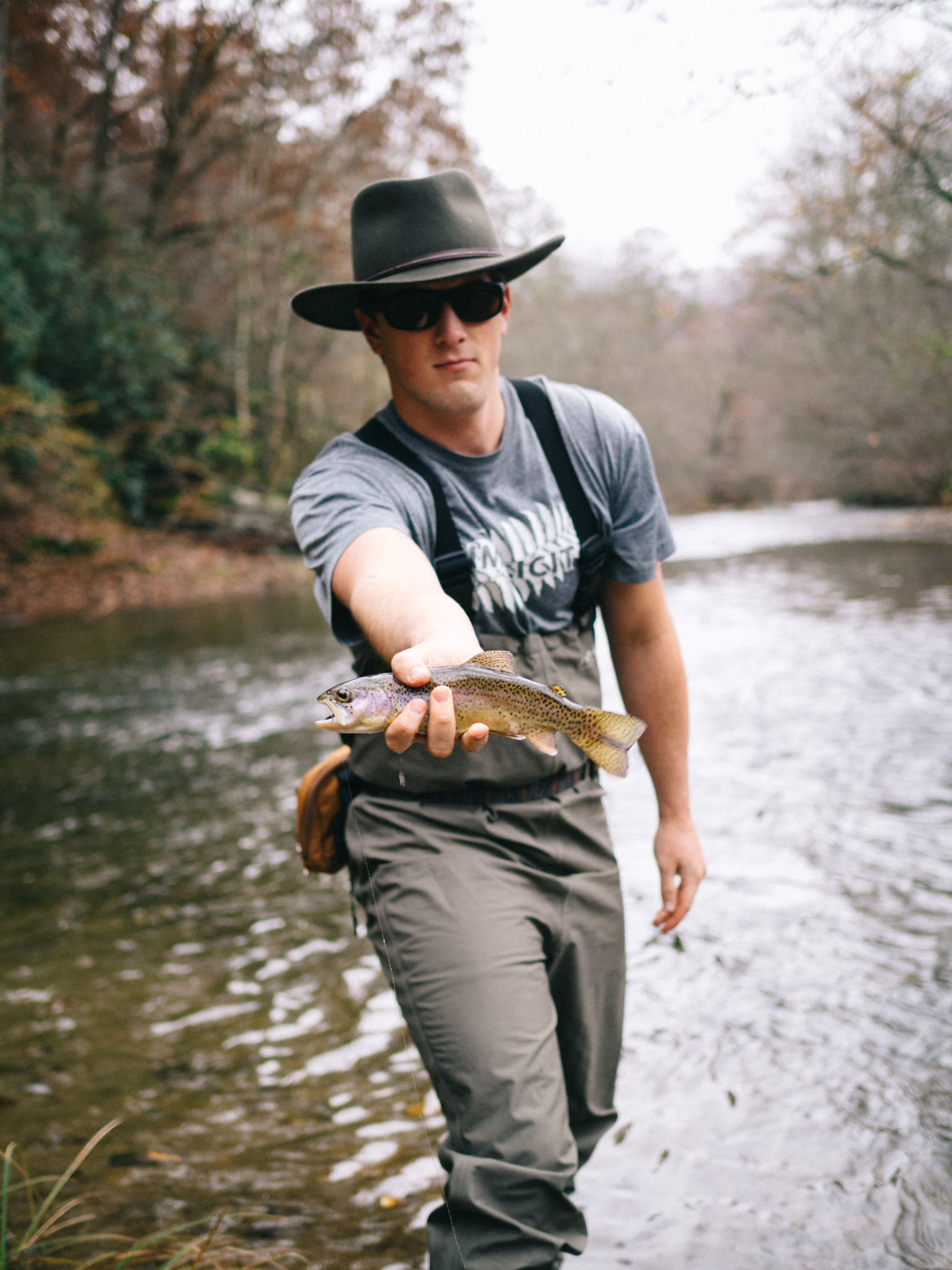 got a little rainbow trout