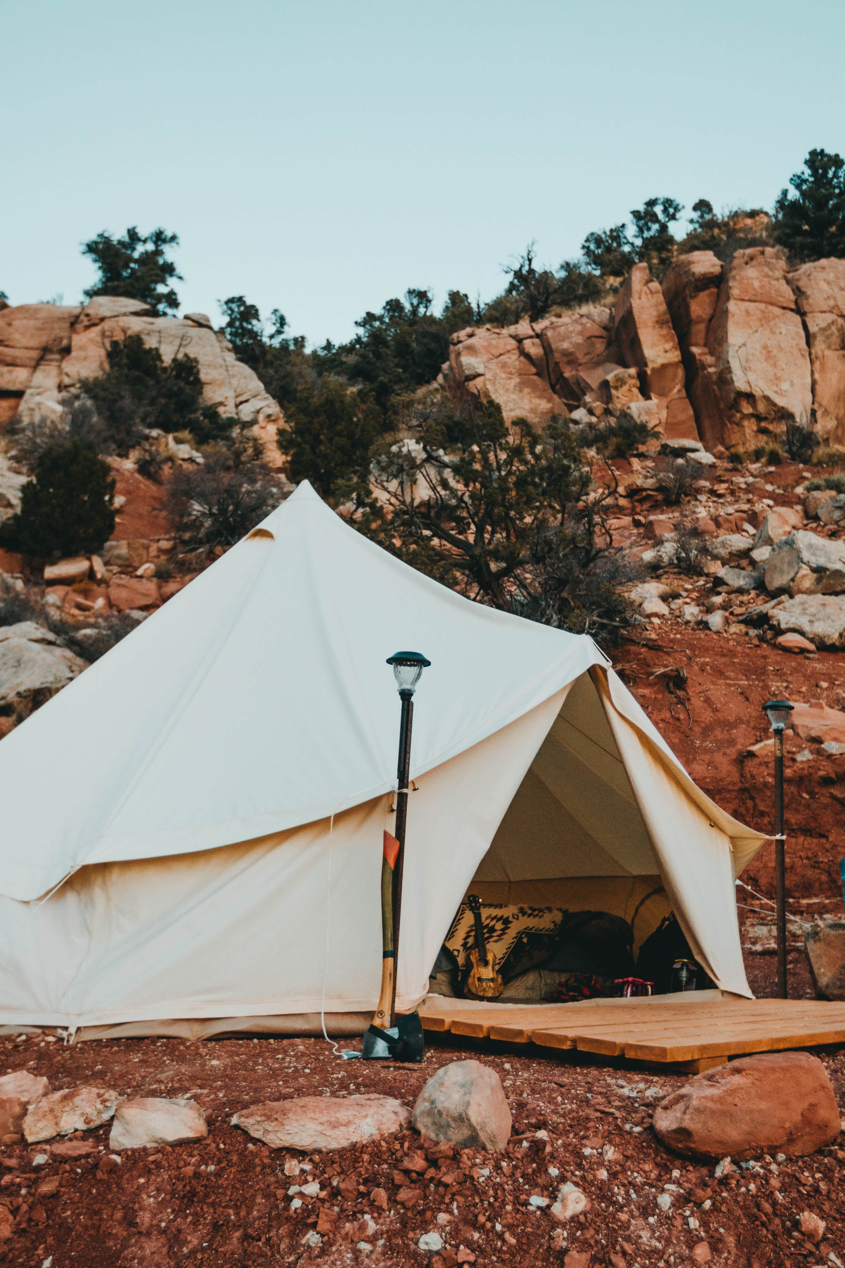 One of the tents.