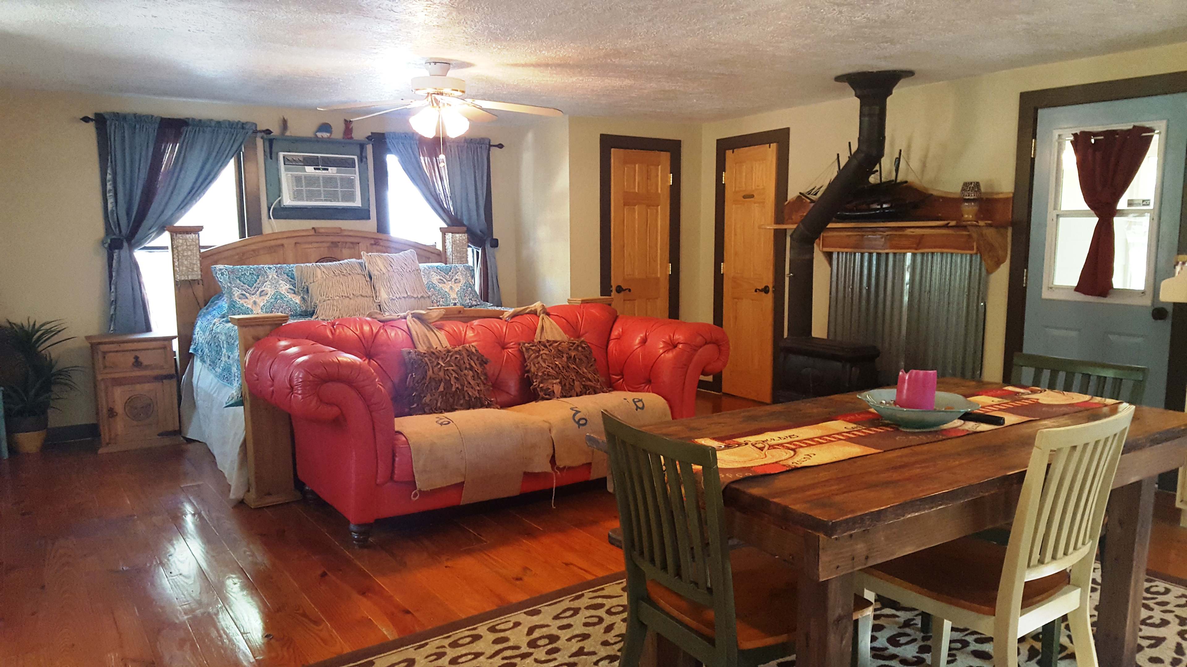 King Sized Bed, Wood Burning Stove