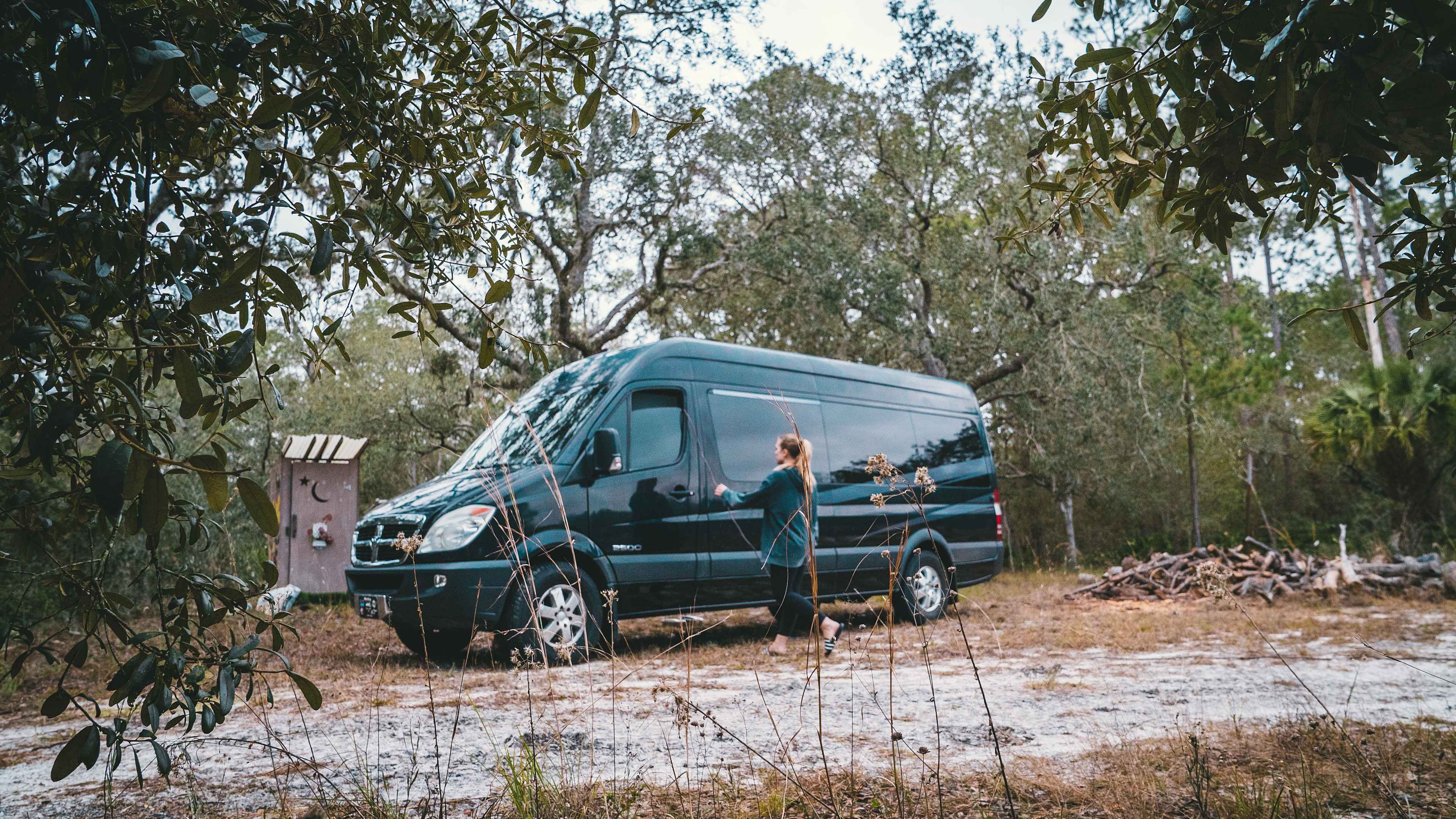 The campsite, large enough space for any size RV.