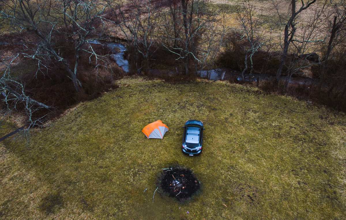 Aerial views at camp
