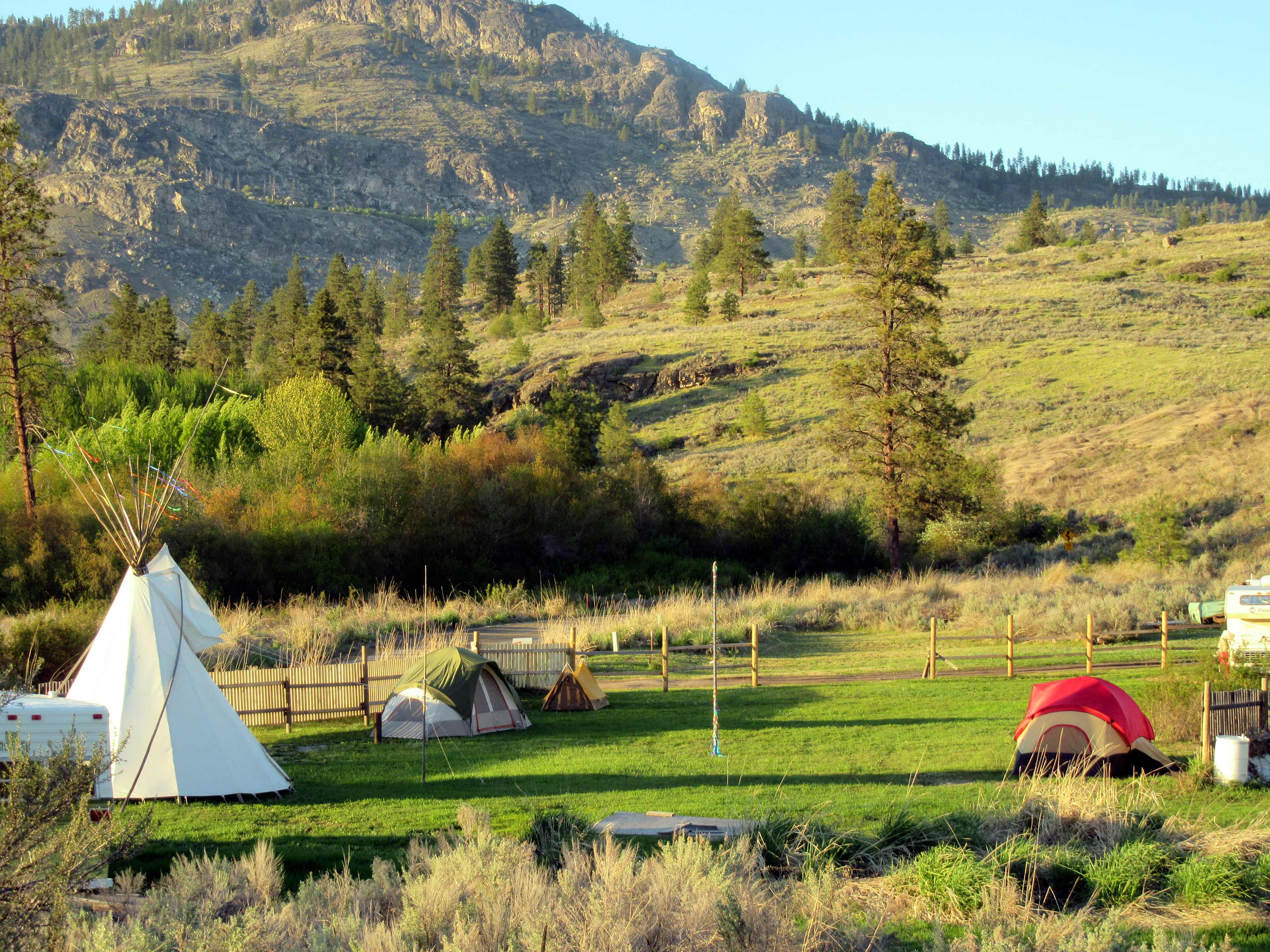 Our campground with a few tents here and there.