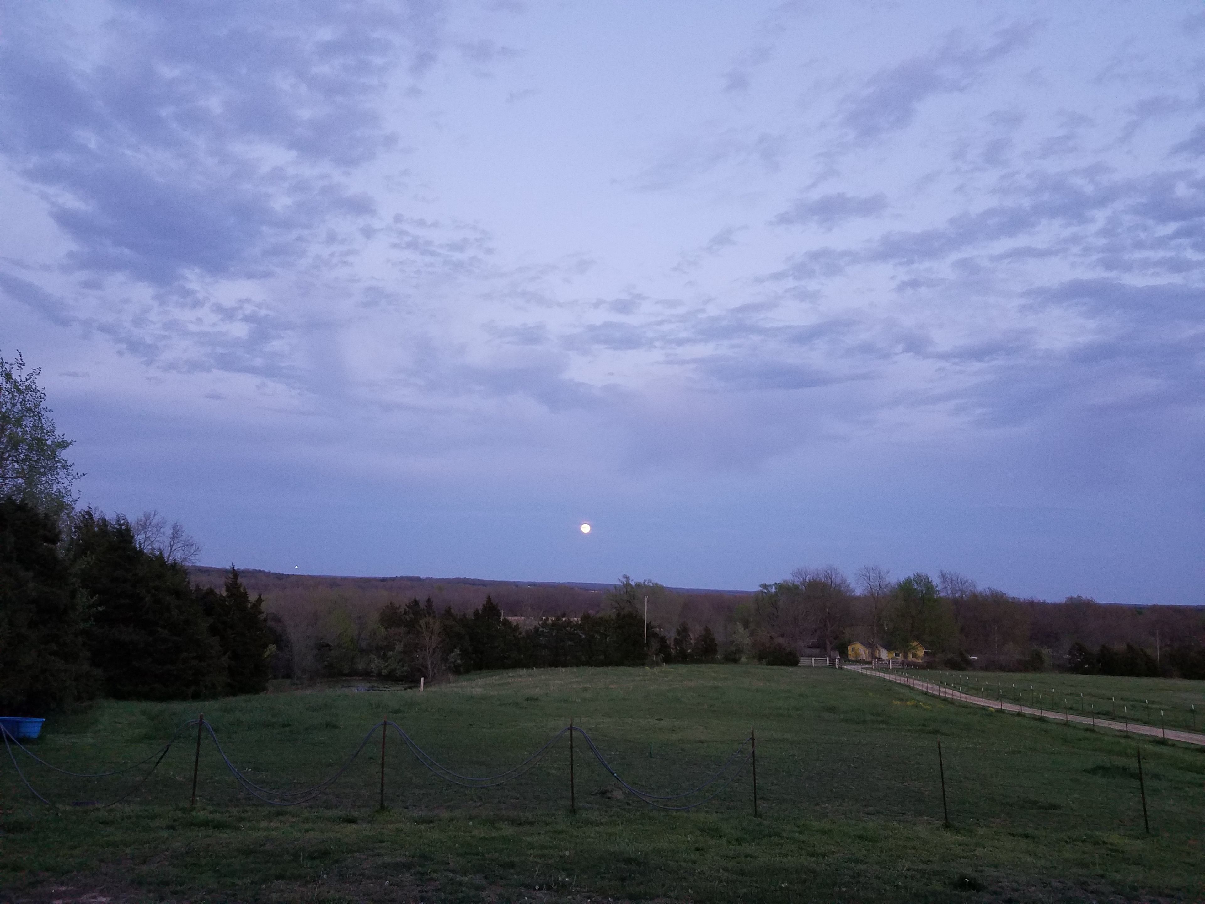 Watch the moonrise and take a moonlit hike. You will have no problem seeing the trails with the bright Missouri Moon.
