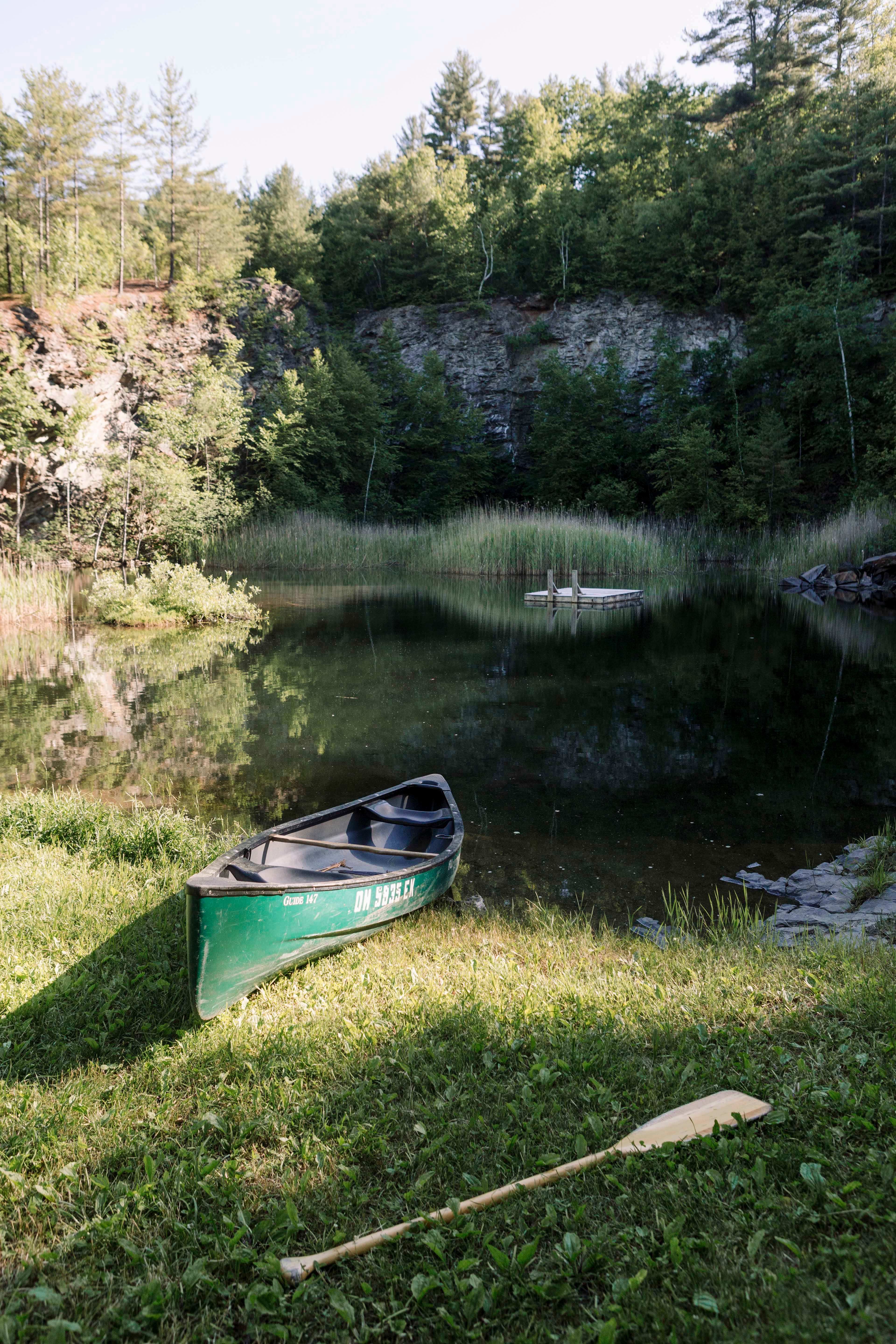 Canoe and swimming dock!