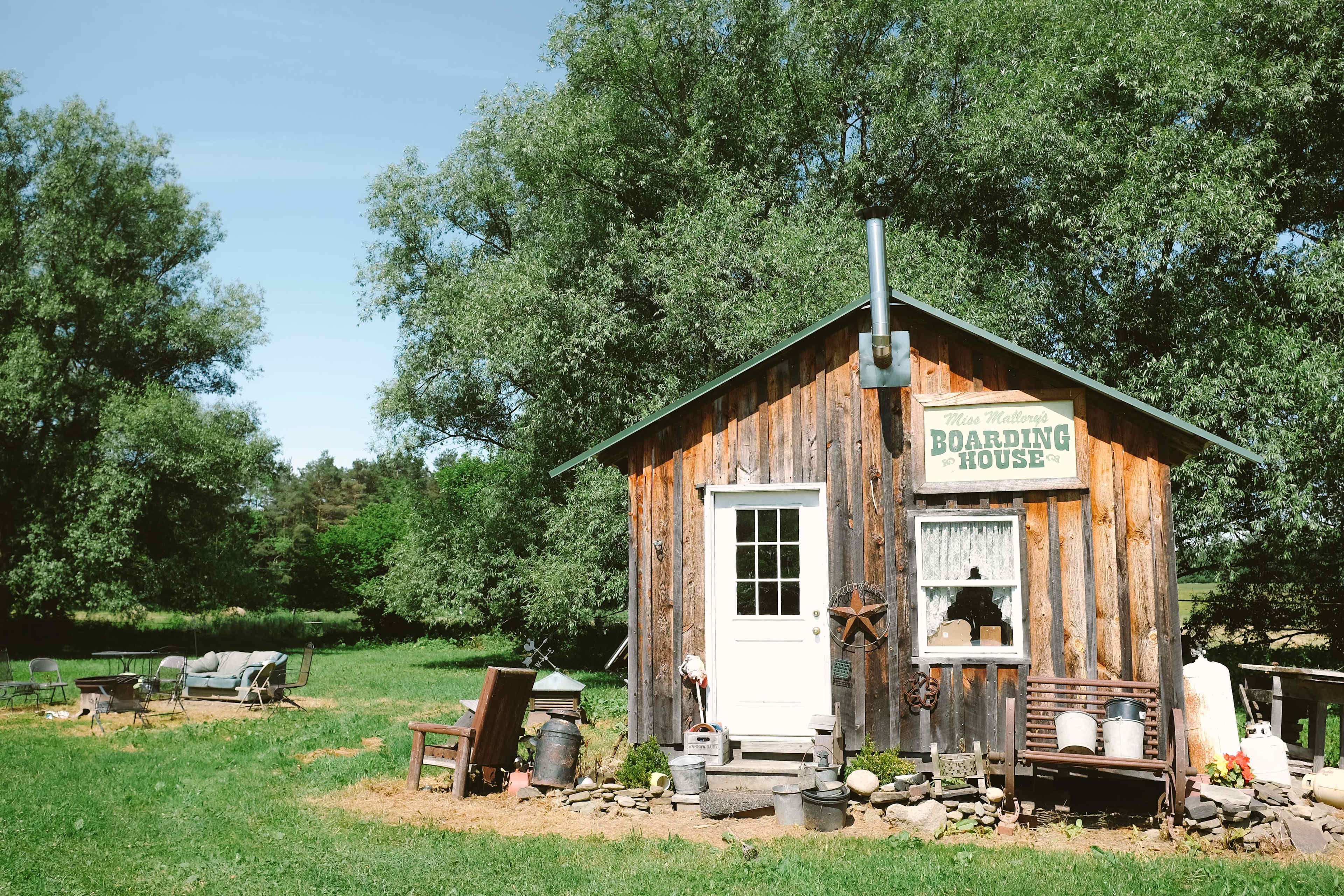 The buildings around the campsite had so much character.