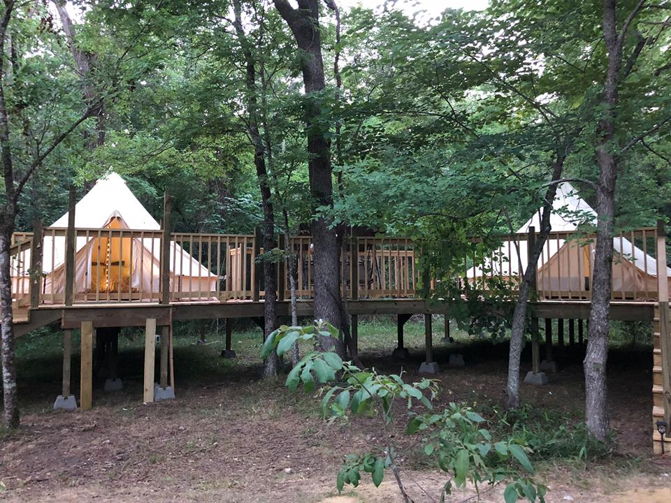 Layla's Dream and Irish Spring - wheelchair accessible tents (also share a porch swing).