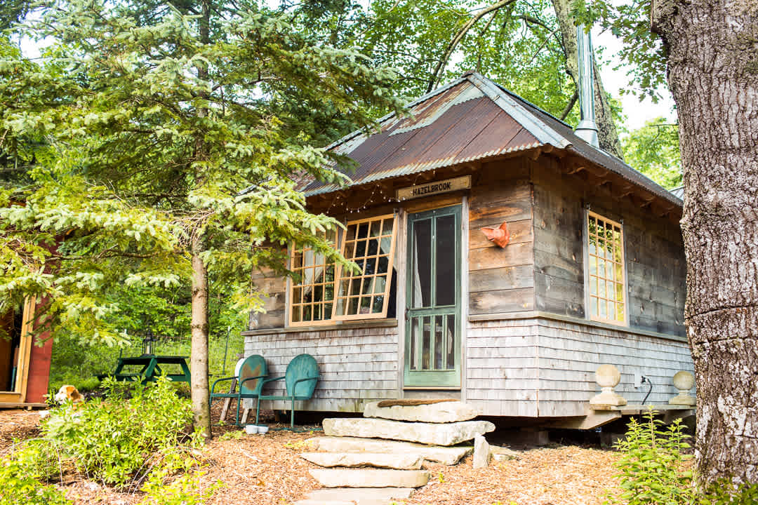 View of Hazelbrook Cabin - just a cute as can be. 