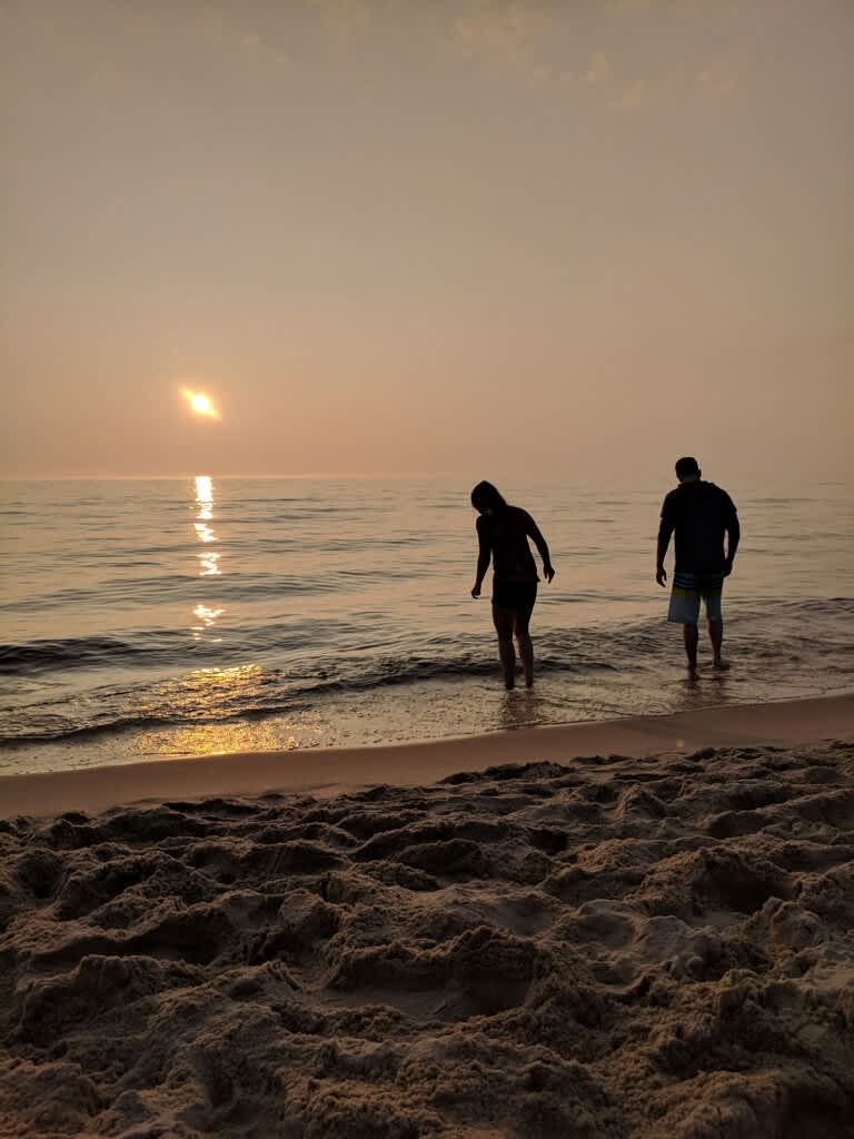 Esch Beach in Honor at sunset. 