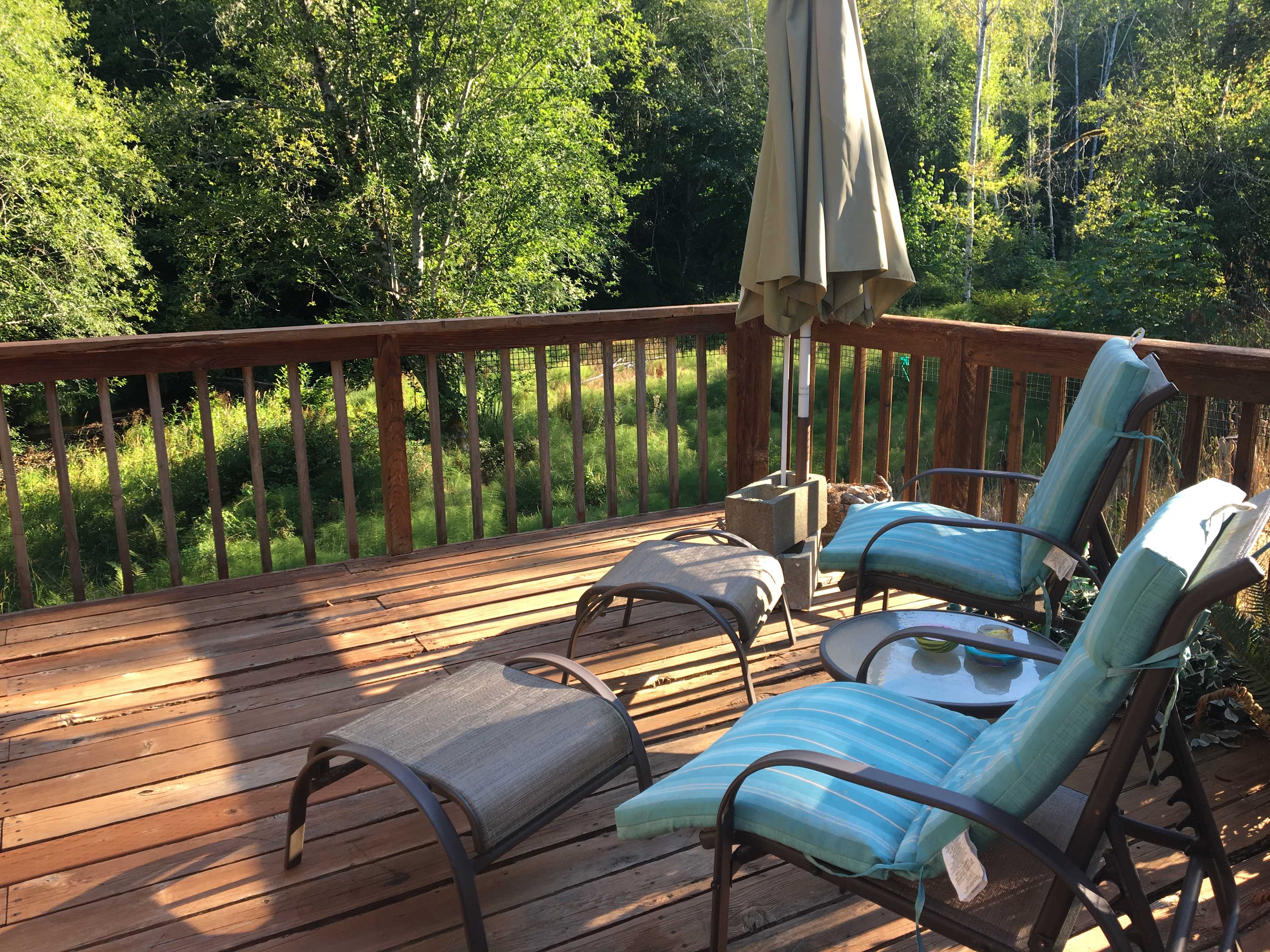 Outdoor deck to stargaze from